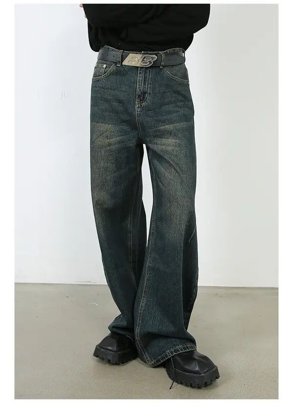Japanese Brand Hazuki x Kino Loose straight distressed vintage washed jeans Size US 32 / EU 48 - 2 Thumbnail