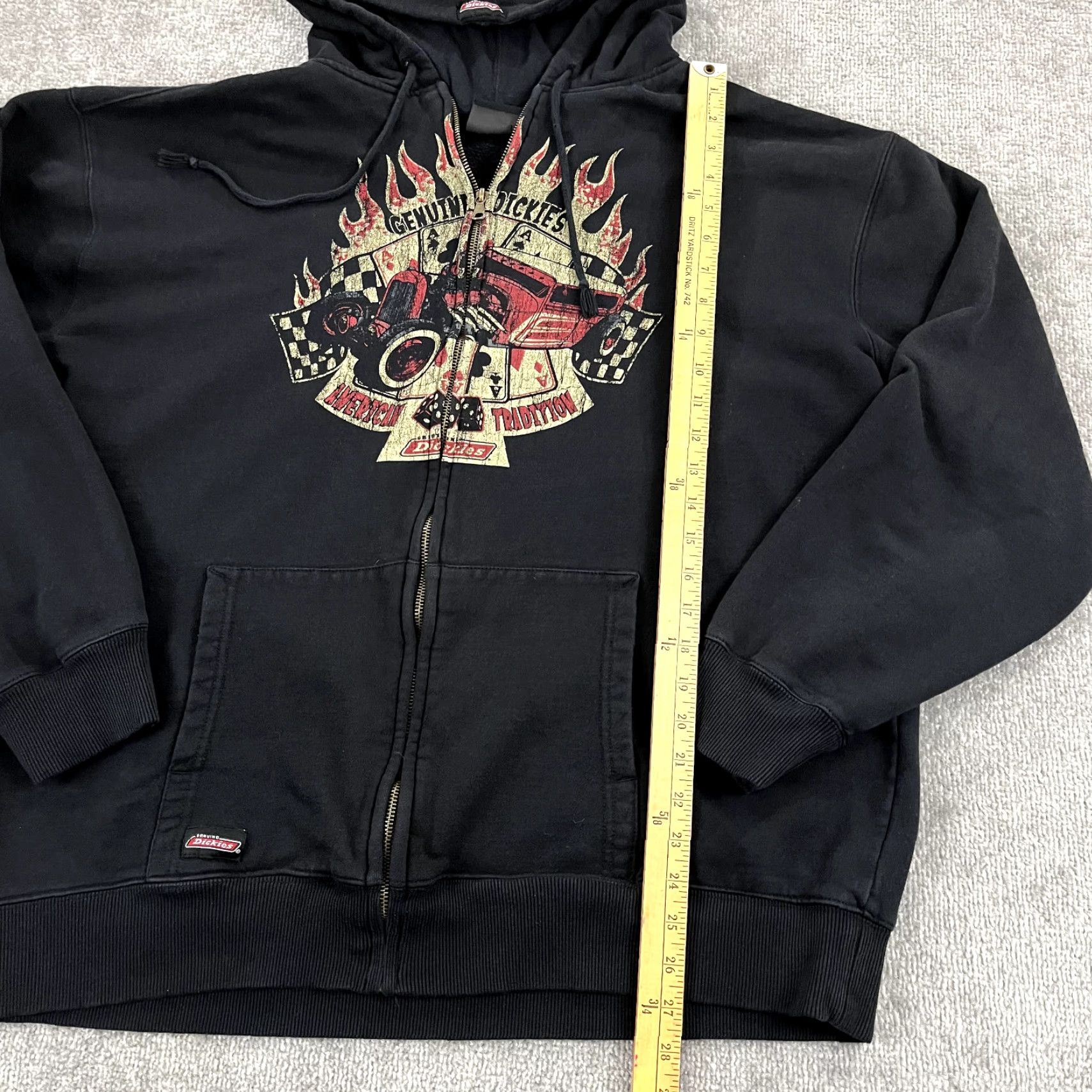 Dickies DICKIES Jacket Mens 2XL XXL Black Hotrod Car Graphic Skater Hooded Zip Retro Y2K Vintage No Collage? wait Size US XXL / EU 58 / 5 - 5 Thumbnail