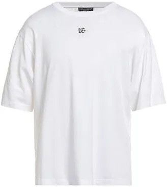 Dolce & Gabbana Dolce & Gabbana White DG Logo Metal-Badge Tee Made in Italy Size US L / EU 52-54 / 3 - 1 Thumbnail
