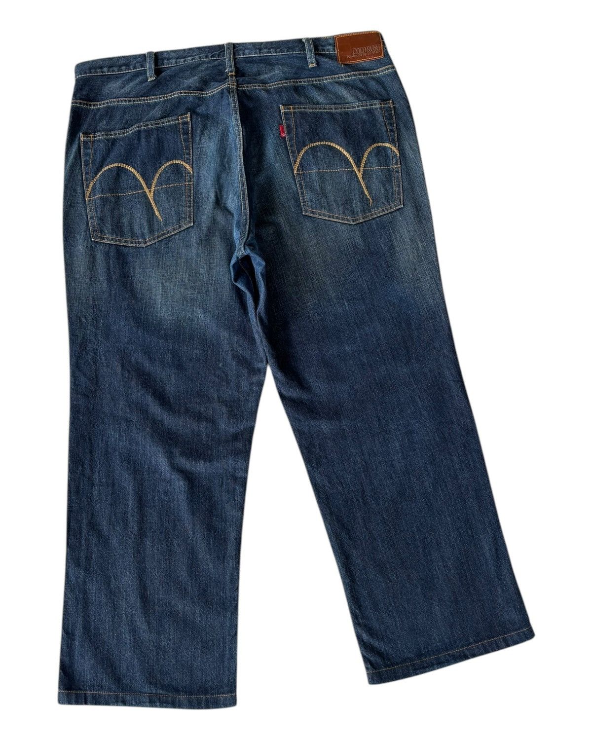 Edwin × If Six Was Nine × Le Grande Bleu (L.G.B.) 🔥VINTAGE EDWIN GOLD RUSH OVERSIZED DENIM BAGGY JEANS Size US 42 / EU 58 - 4 Thumbnail