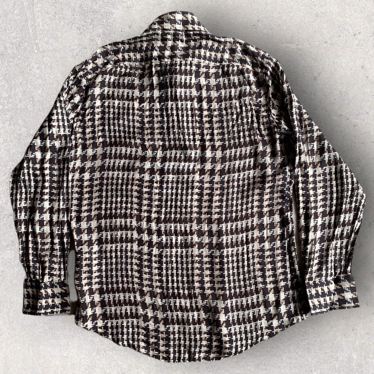 Jil Sander Jil Sander Silk Houndstooth Print Shirt Size US M / EU 48-50 / 2 - 4 Thumbnail