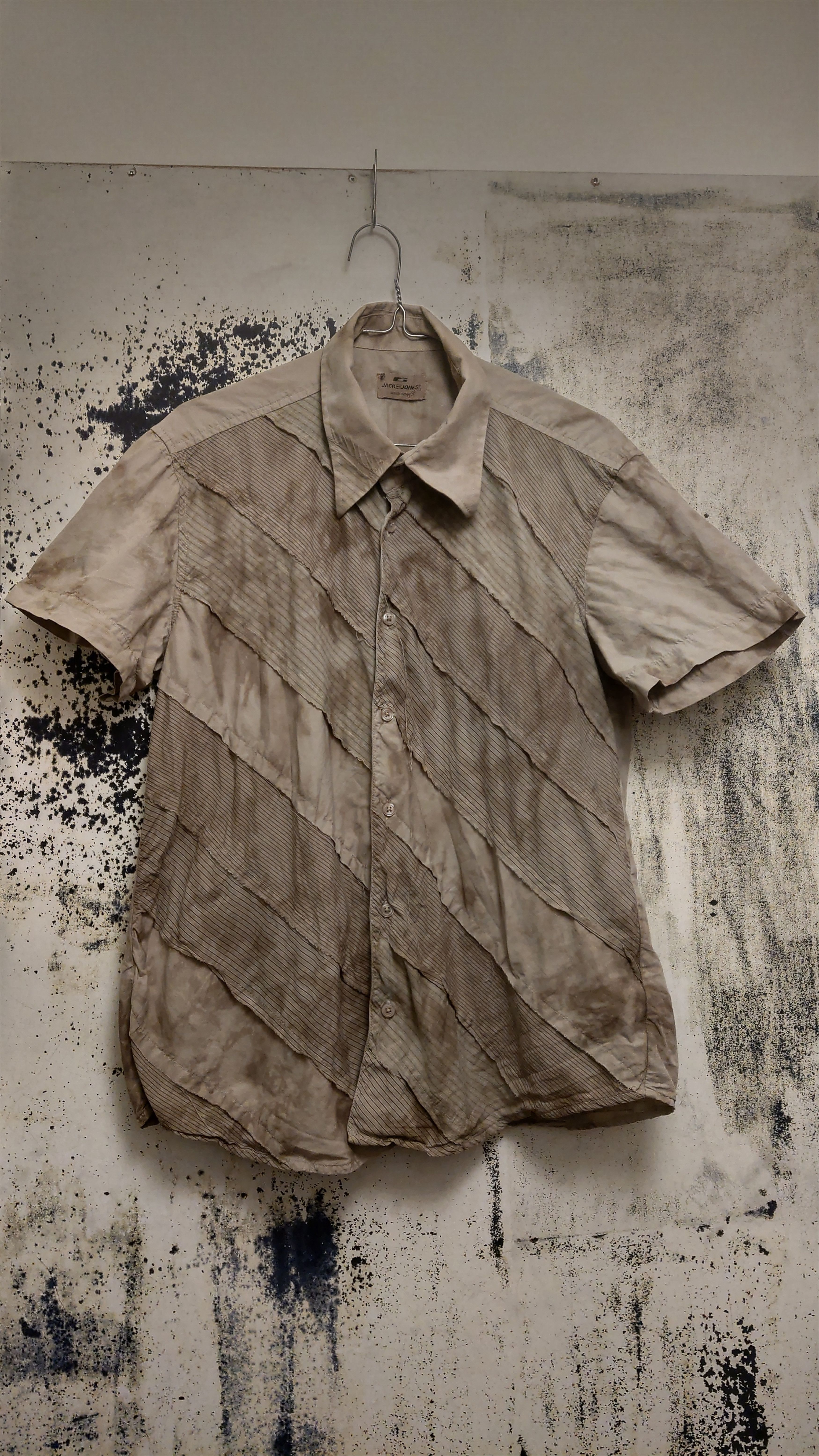 Asymmetric Layer Shirt Frayed Reconstructed Distressed y2k