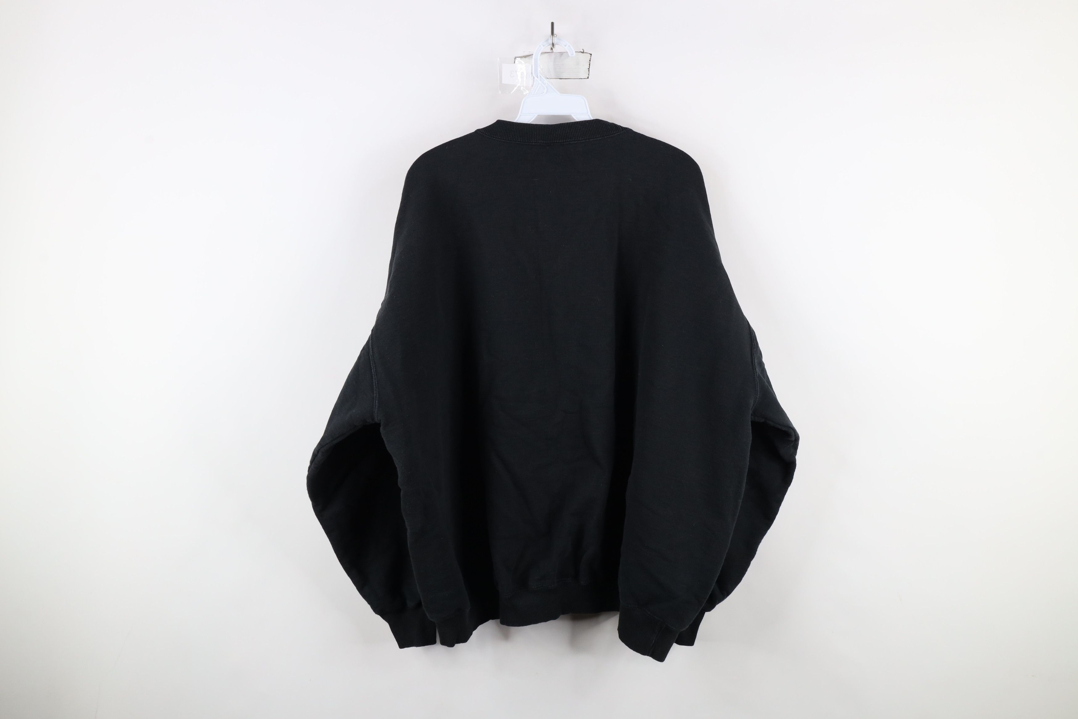 Vintage Vintage 90s Streetwear Blank Heavyweight Sweatshirt Black Size US XXL / EU 58 / 5 - 10 Thumbnail