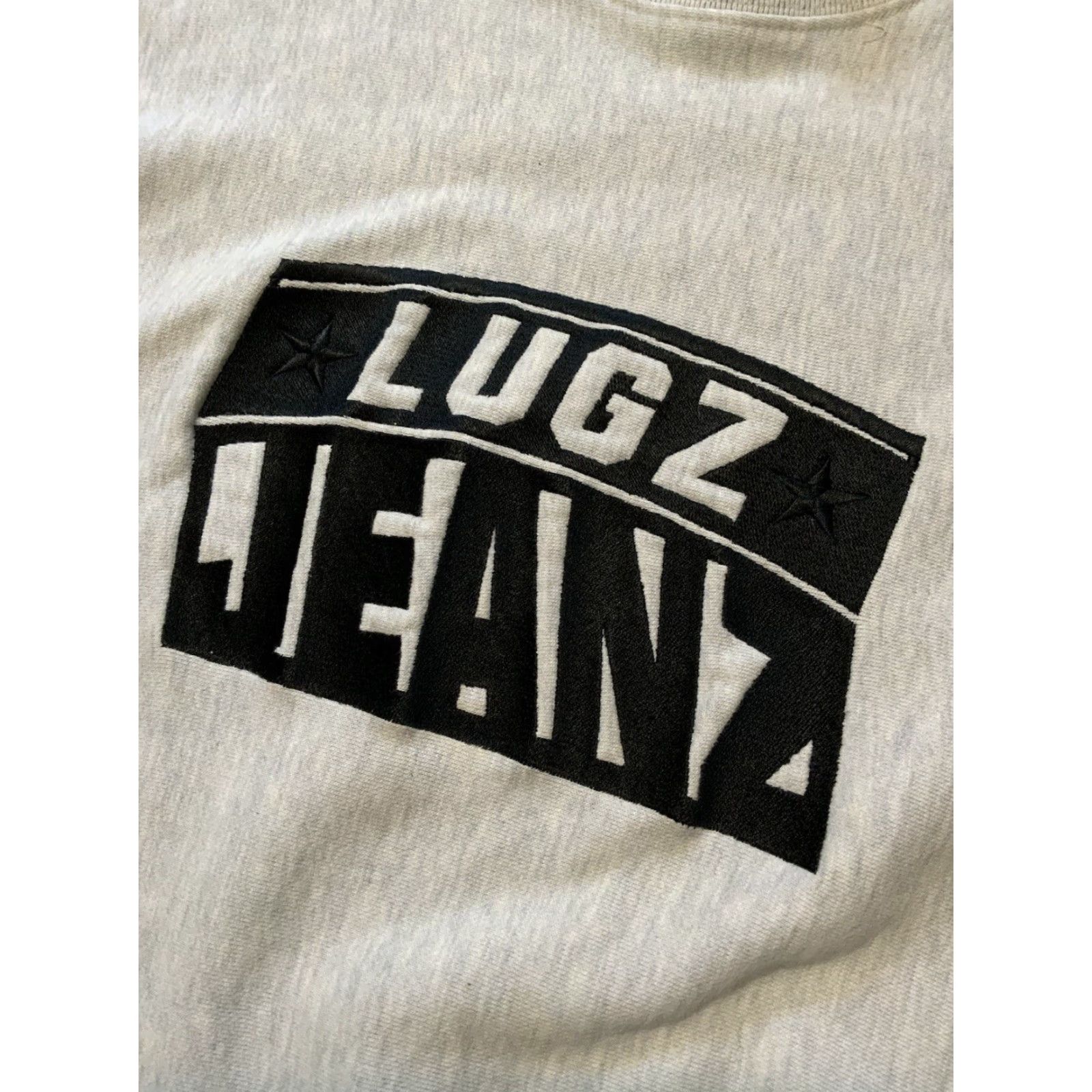 Lugz VINTAGE Lugz Sweatshirt 2XL Gray Embroidered Weave Crewneck 90s 2000s Jeanz Star Hip Hop Logo Mens Size US XXL / EU 58 / 5 - 5 Thumbnail