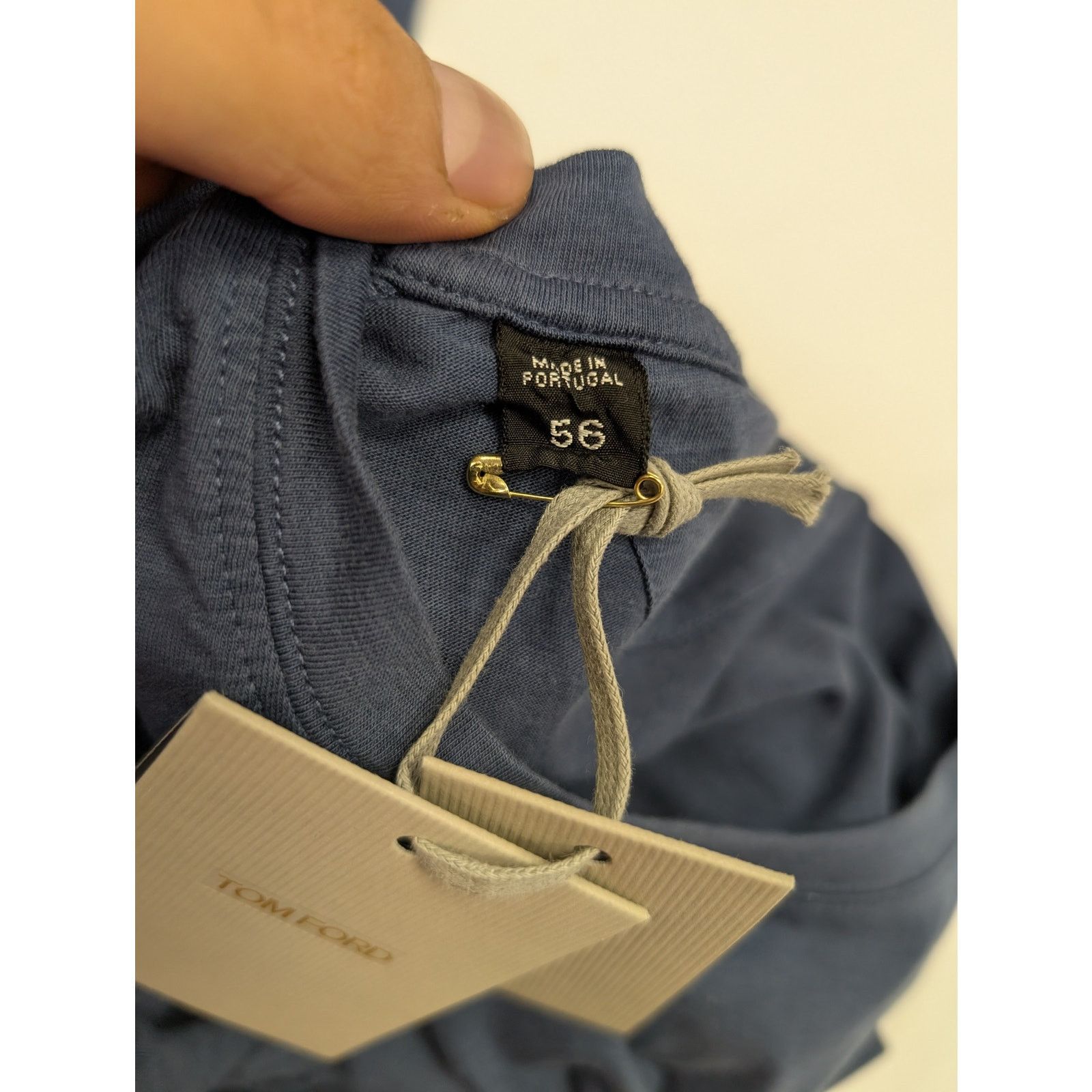 Tom Ford o1rshd1 Q:2 / Cut And Sewn Crewneck Sweatshirt in Blue Size US XL / EU 56 / 4 - 14 Thumbnail