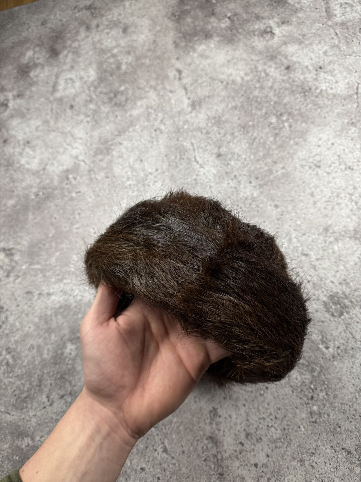 Japanese Brand Vintage Real Fur Trapper Cap Ushanka Hat Fox Muskrat Winter Size ONE SIZE - 5 Thumbnail
