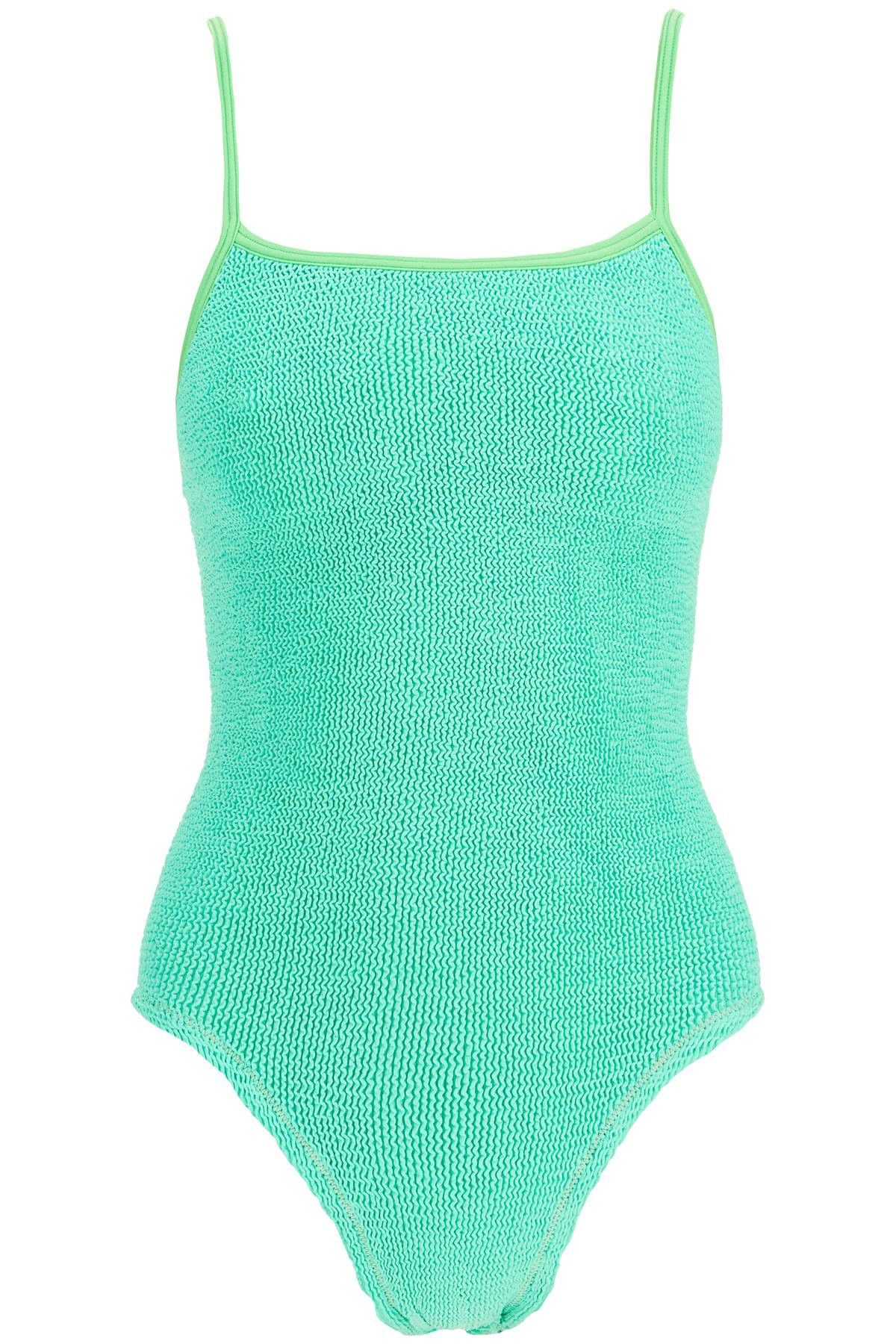 Reina Olga High-Waisted Neon Green One-Piece Swimsuit With Adjustable Straps, Women's