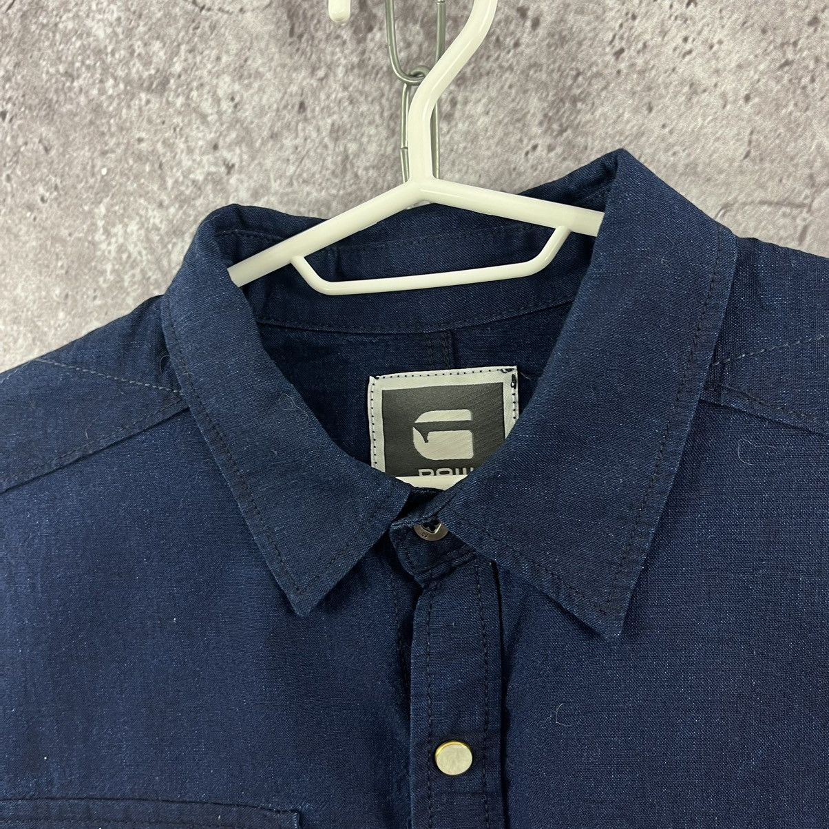 G-Star G-Star Raw Shirt Long Sleeve Button Snaps Navy Size L Size US L / EU 52-54 / 3 - 8 Thumbnail