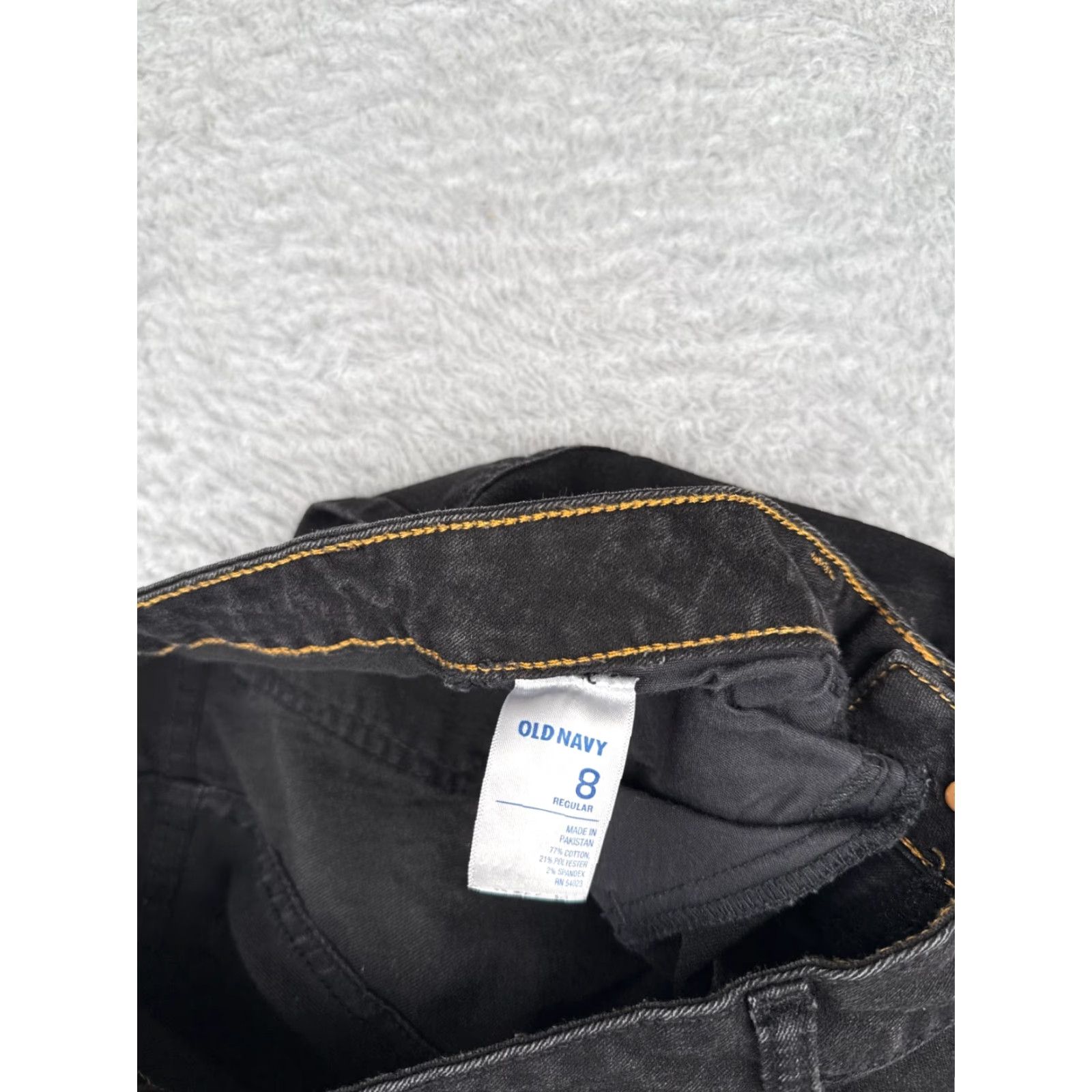 Old Navy Old Navy Jeans Womens 8 Black Denim The Rockstar Straight Cotton Blend Low 27x27 Size 30" / US 8 / IT 44 - 7 Thumbnail