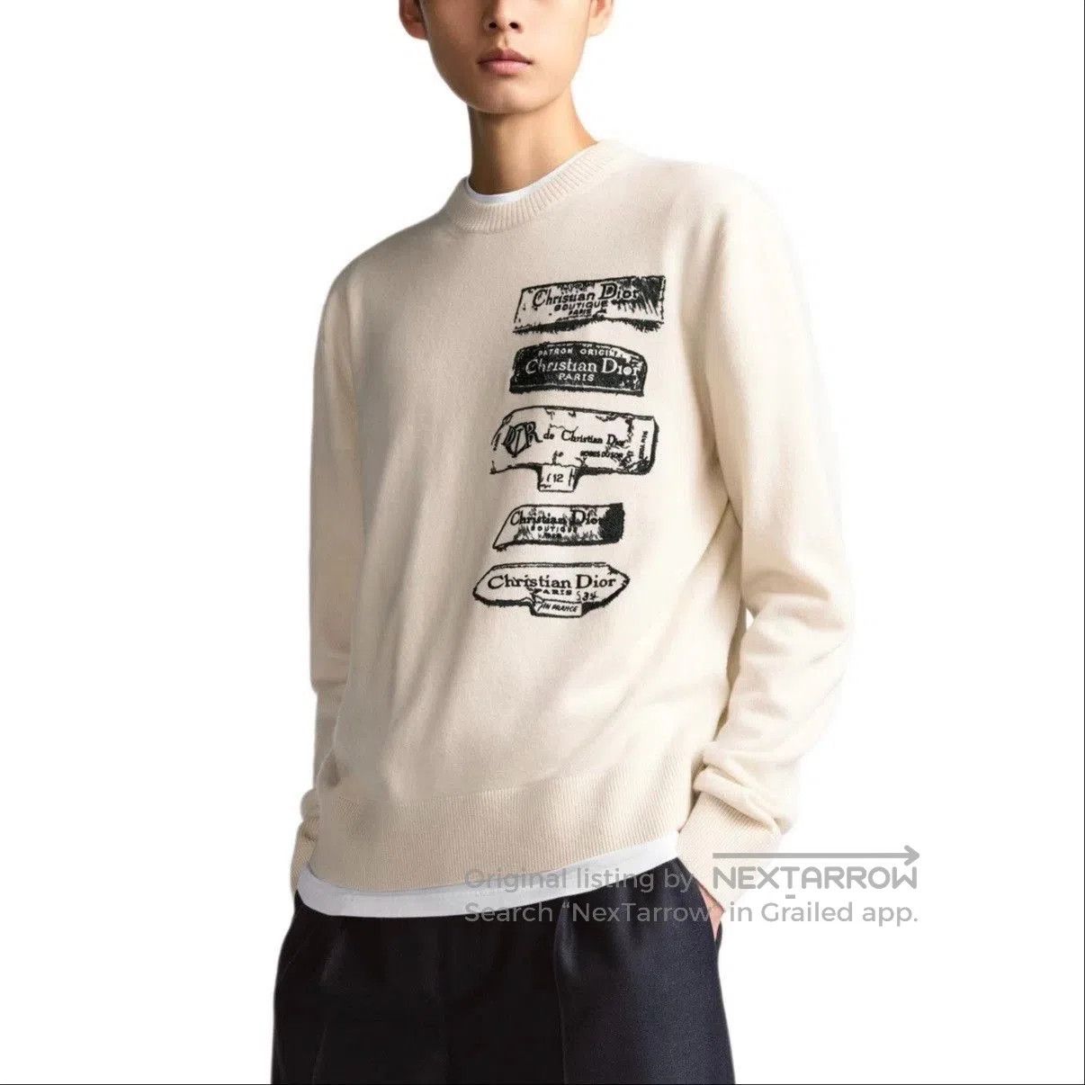 Dior Dior Knit Sweater with Embroidered Logo. Size US L / EU 52-54 / 3 - 6 Thumbnail