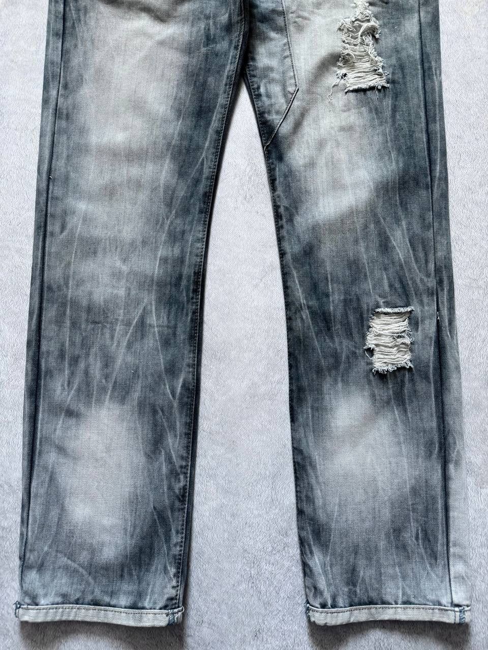 Japanese Brand Justing Die Washed Distressed Denim Faded Pants Size US 34 / EU 50 - 6 Thumbnail