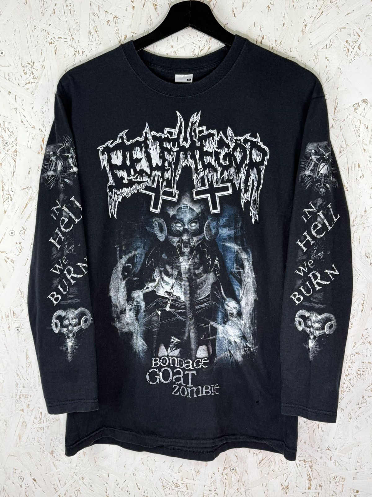 Band Tees Vintage Belphegor 2008 Bondage Goat Zombie Metal Long Sleeve Size US M / EU 48-50 / 2 - 1 Thumbnail