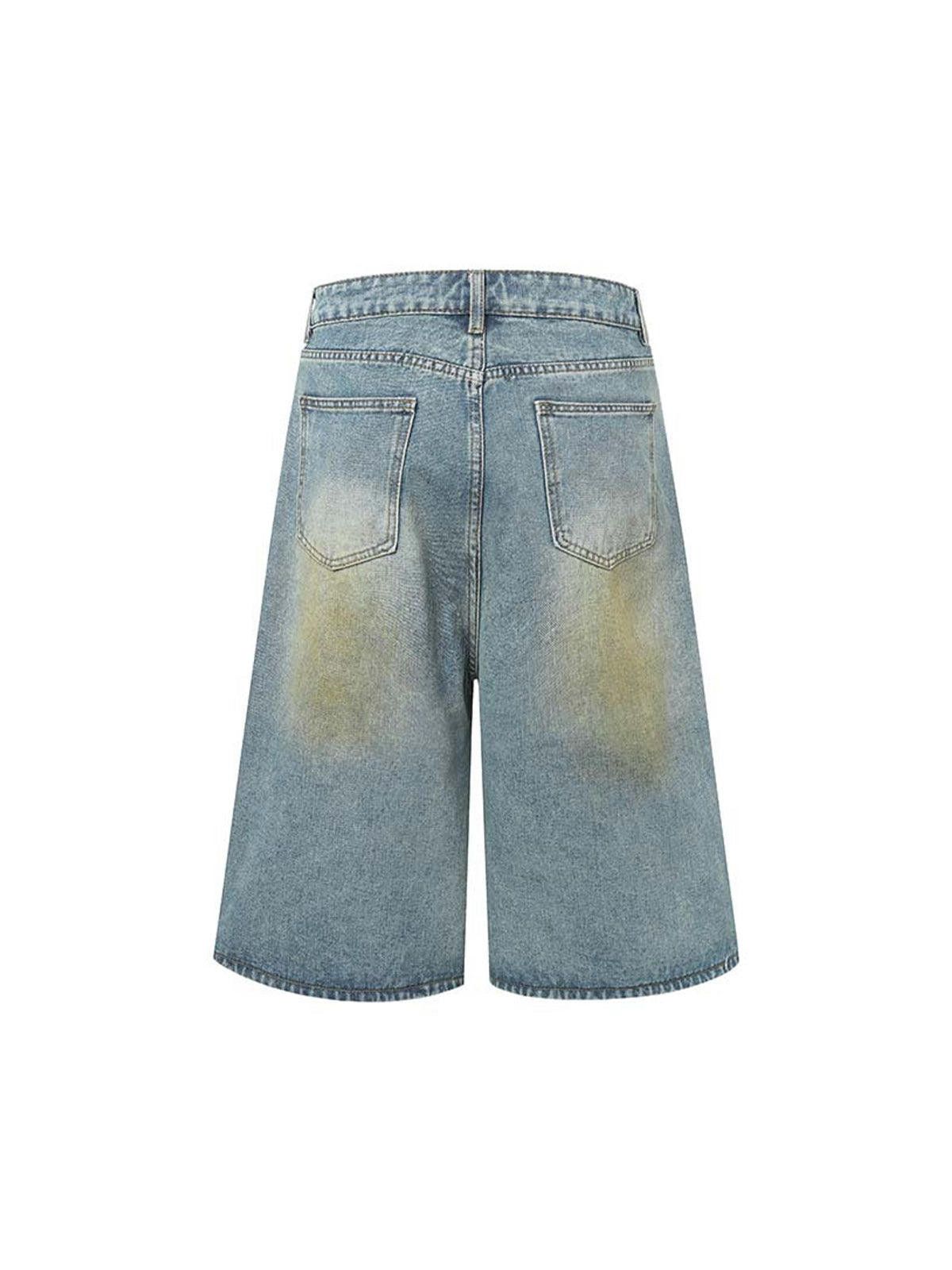 Japanese Brand Washed Distressed Spray-Painted Ripped Jorts Size ONE SIZE - 2 Thumbnail