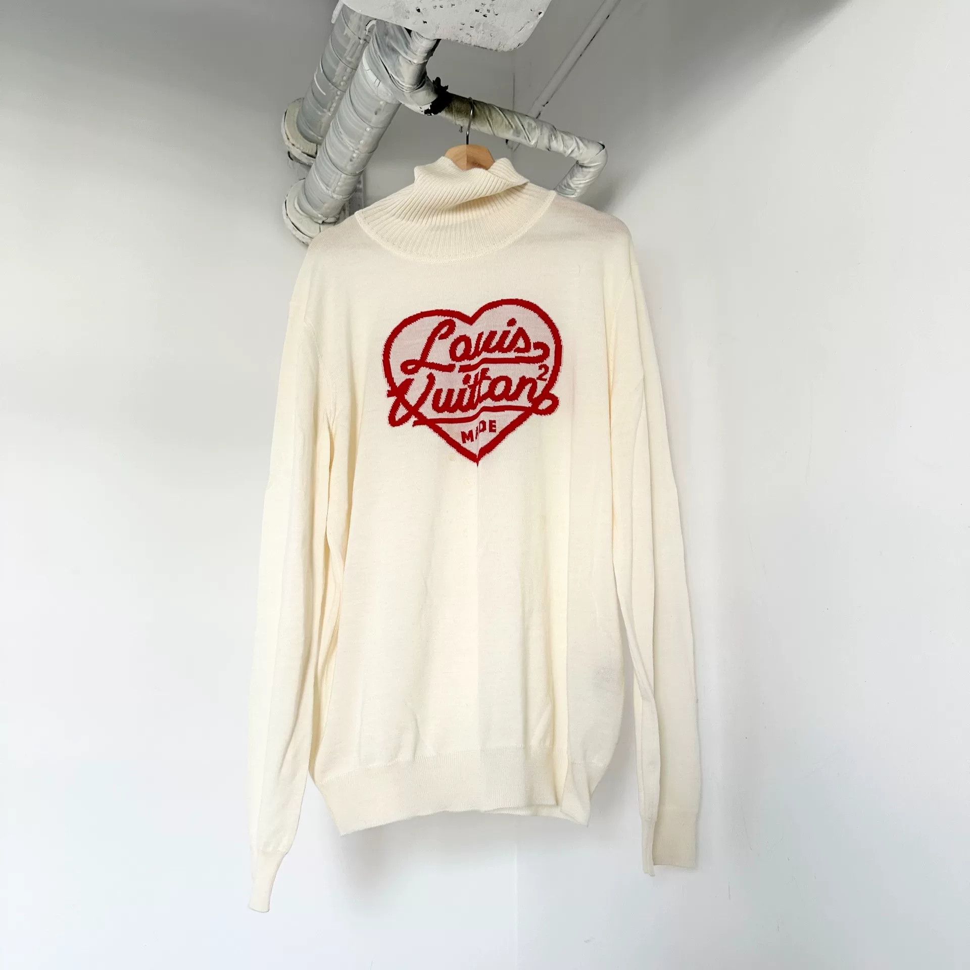 Nigo Louis Vuitton x Nigo White Turtleneck Knit Sweater Size US XL / EU 56 / 4 - 1 Thumbnail