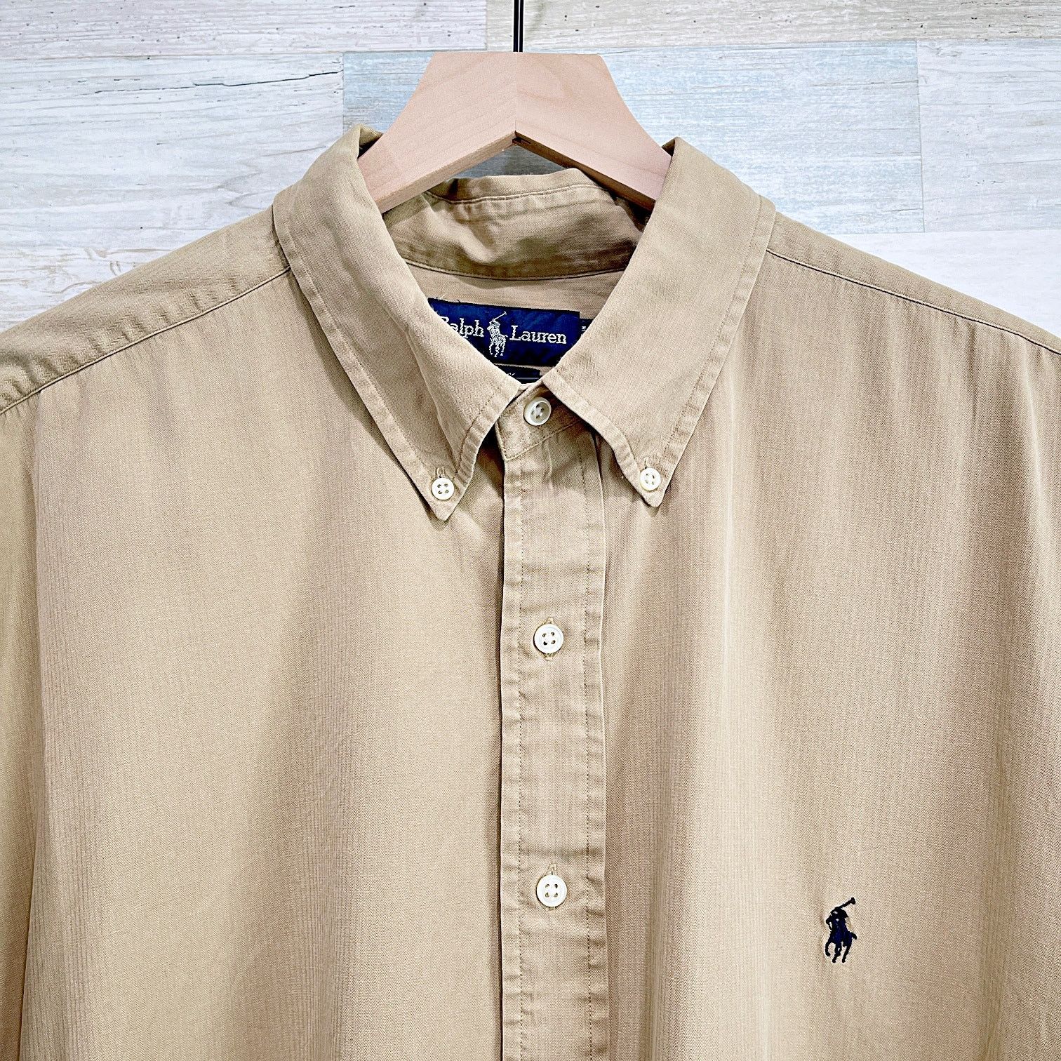 Ralph Lauren Ralph Lauren Vintage Silk Blend Shirt Tan Mens 2XB 2X Big Size US XXL / EU 58 / 5 - 2 Thumbnail