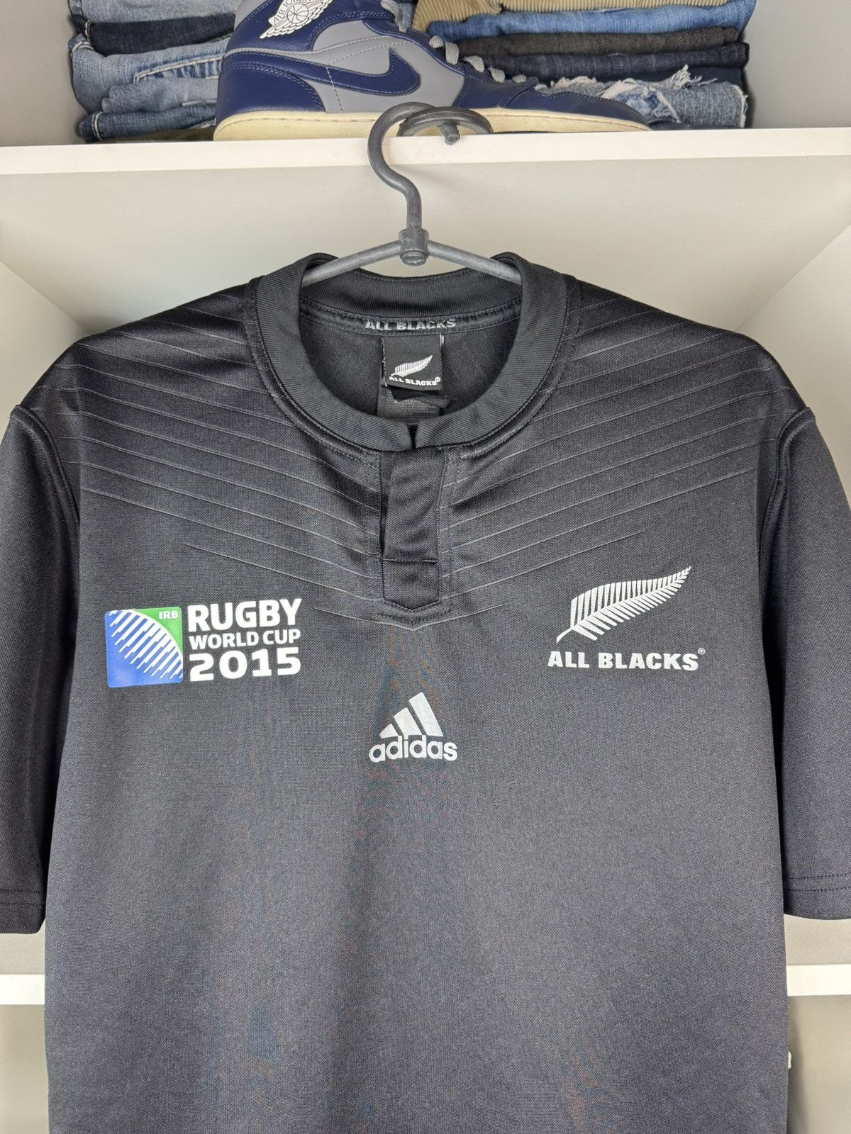 Adidas 2015 Adidas All Blacks Rugby Jersey New Zealand Shirt Size US M / EU 48-50 / 2 - 2 Thumbnail