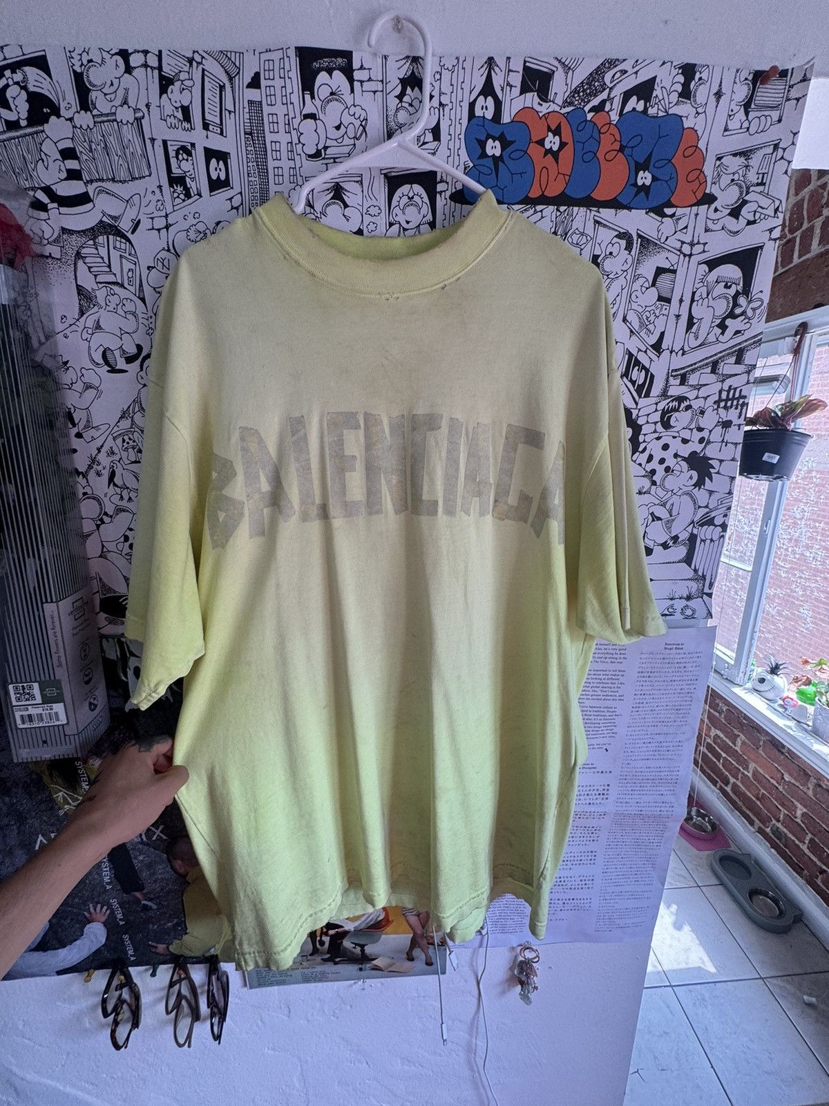 Balenciaga Balenciaga Yellow Tape Type T-Shirt – Size Small Size US S / EU 44-46 / 1 - 2 Thumbnail