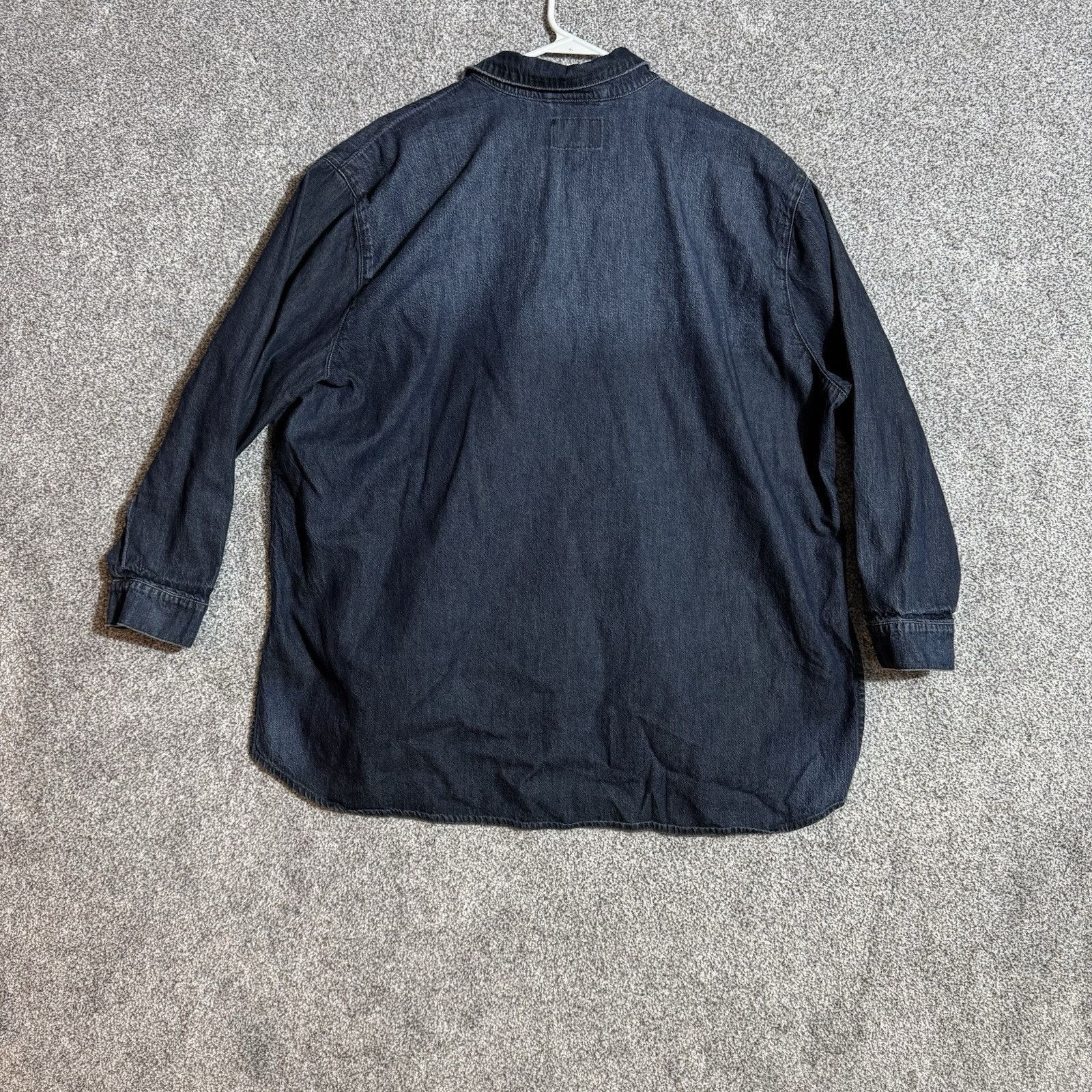 Lucky Brand Lucky Brand Denim Shirt Women Large True Indigo Grunge Boho Size L / US 10 / IT 46 - 8 Thumbnail