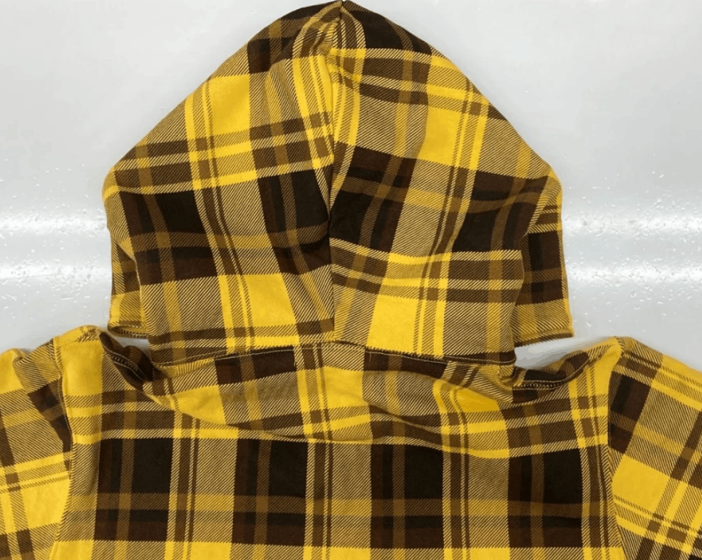 Bape Y2K Bape Yellow Black Plaid Zip Hoodie M Size US M / EU 48-50 / 2 - 5 Thumbnail