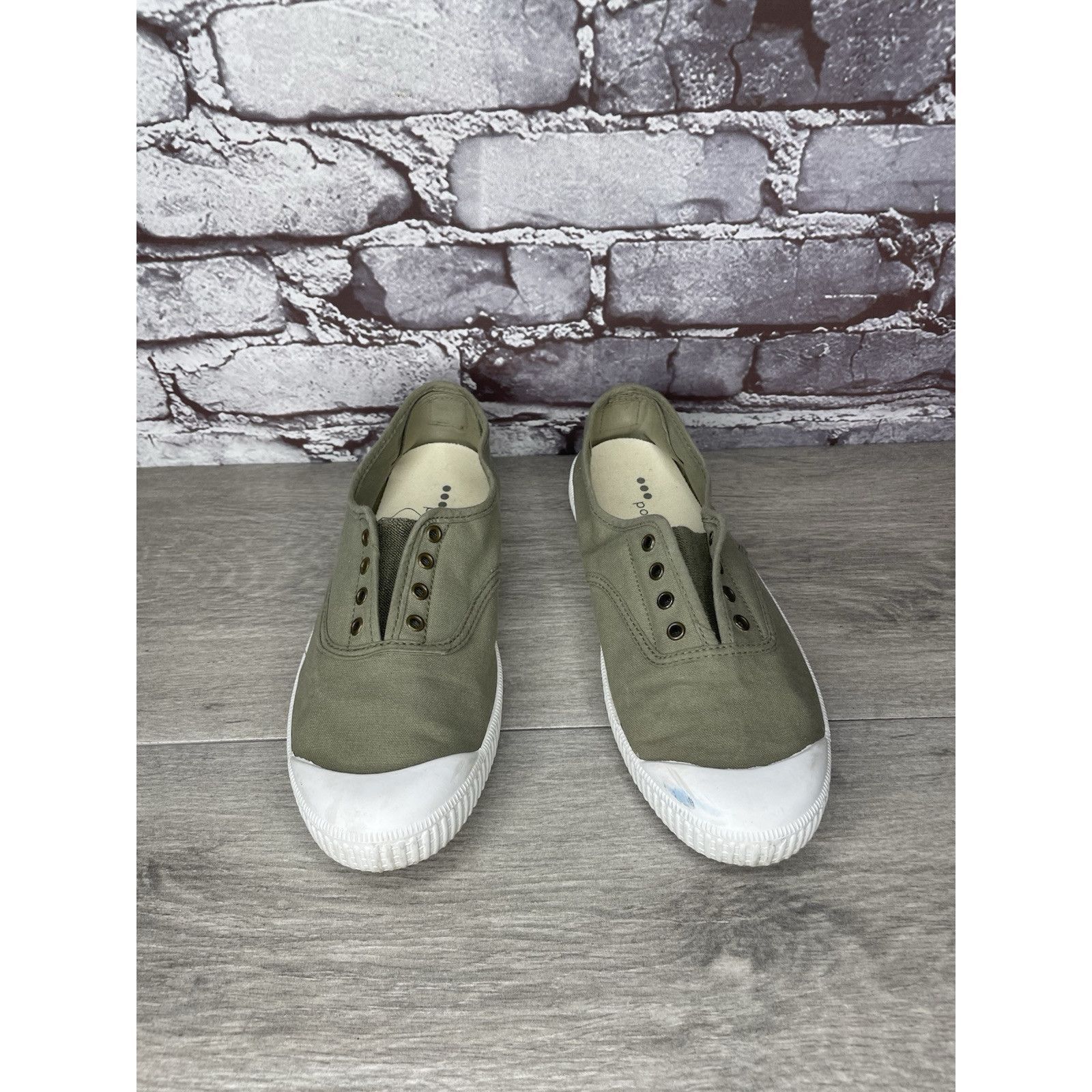 Sonoma Potoma Green Canvas Fabric Slip On Casual Sneakers Shoes Wom Size US 8.5 / IT 38.5 - 13 Thumbnail
