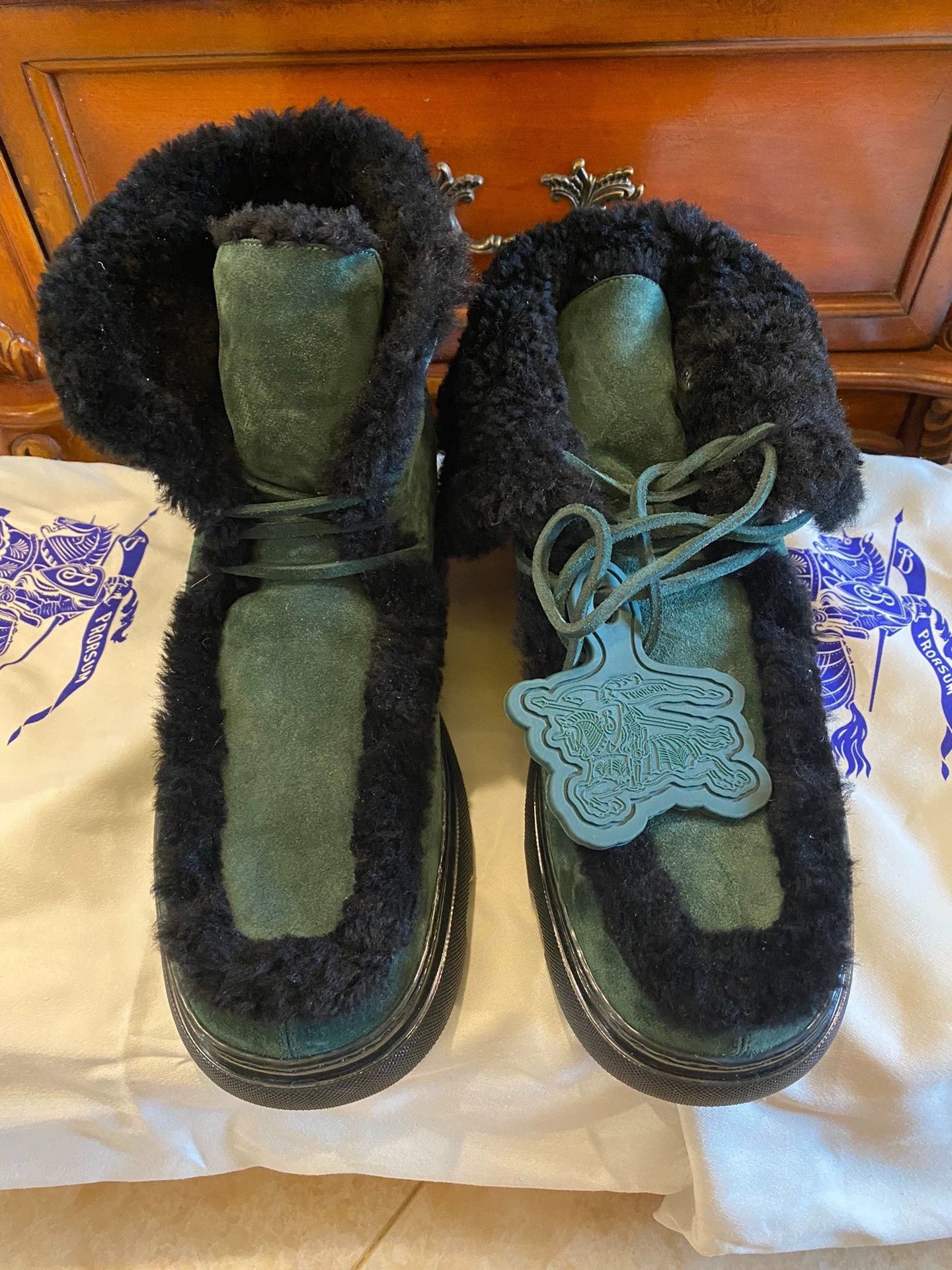 Burberry Multi Colored Fur Lined High Top Boots Size 9 Size US 9 / EU 42 - 1 Thumbnail