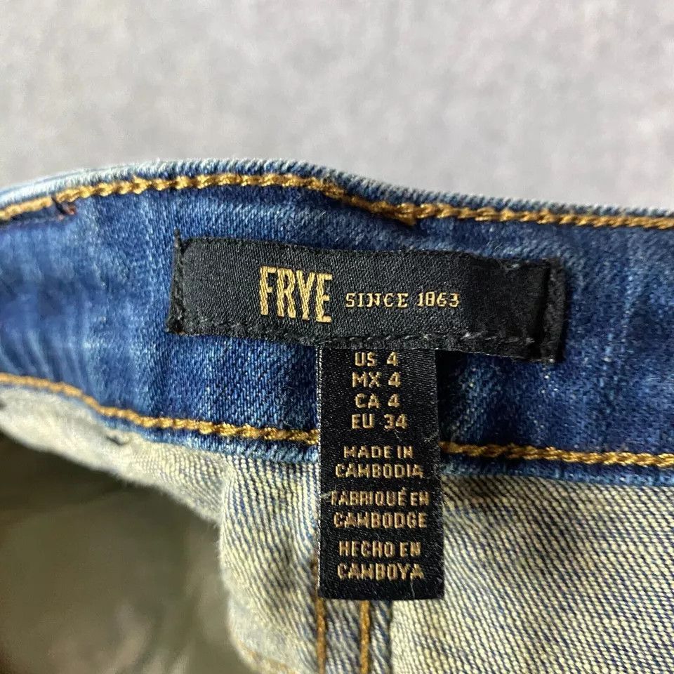 Frye Frye Jeans Women's Size 4 Skinny Denim Stretch Blue Mid Rise Size 27" / US 4 / IT 40 - 8 Thumbnail