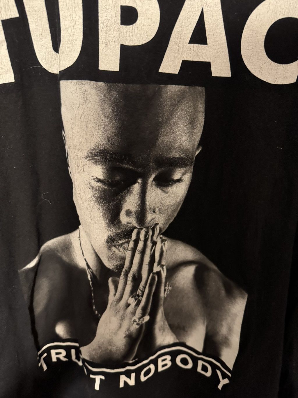 The Unbranded Brand Tupac Shakur Trust Nobody Distressed t-shirt Black Men sz XL Size US XL / EU 56 / 4 - 5 Thumbnail