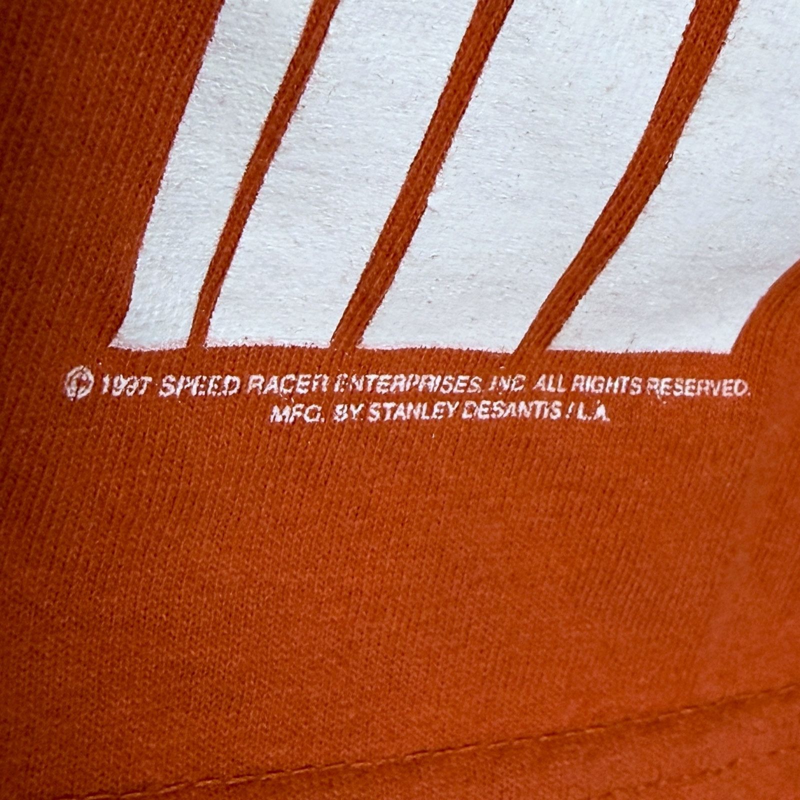 Other Vintage 1997 Stanley Desantis Speed Racer Mens L Orange Tee Size US L / EU 52-54 / 3 - 5 Thumbnail