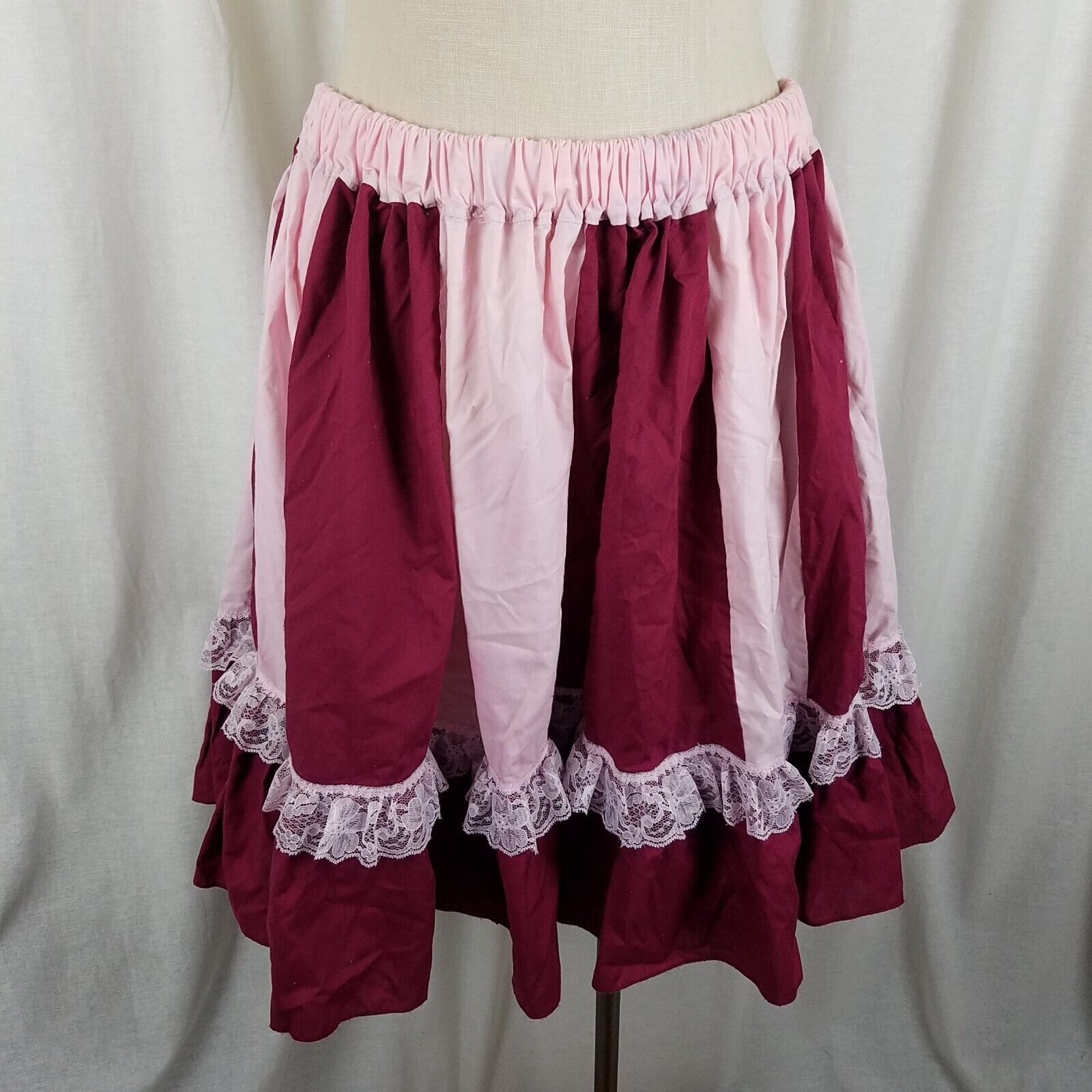 Handmade Vtg Square Dance Dress 2 Pc Skirt Blouse Top Set Outfit XL Size XL / US 12-14 / IT 48-50 - 6 Thumbnail