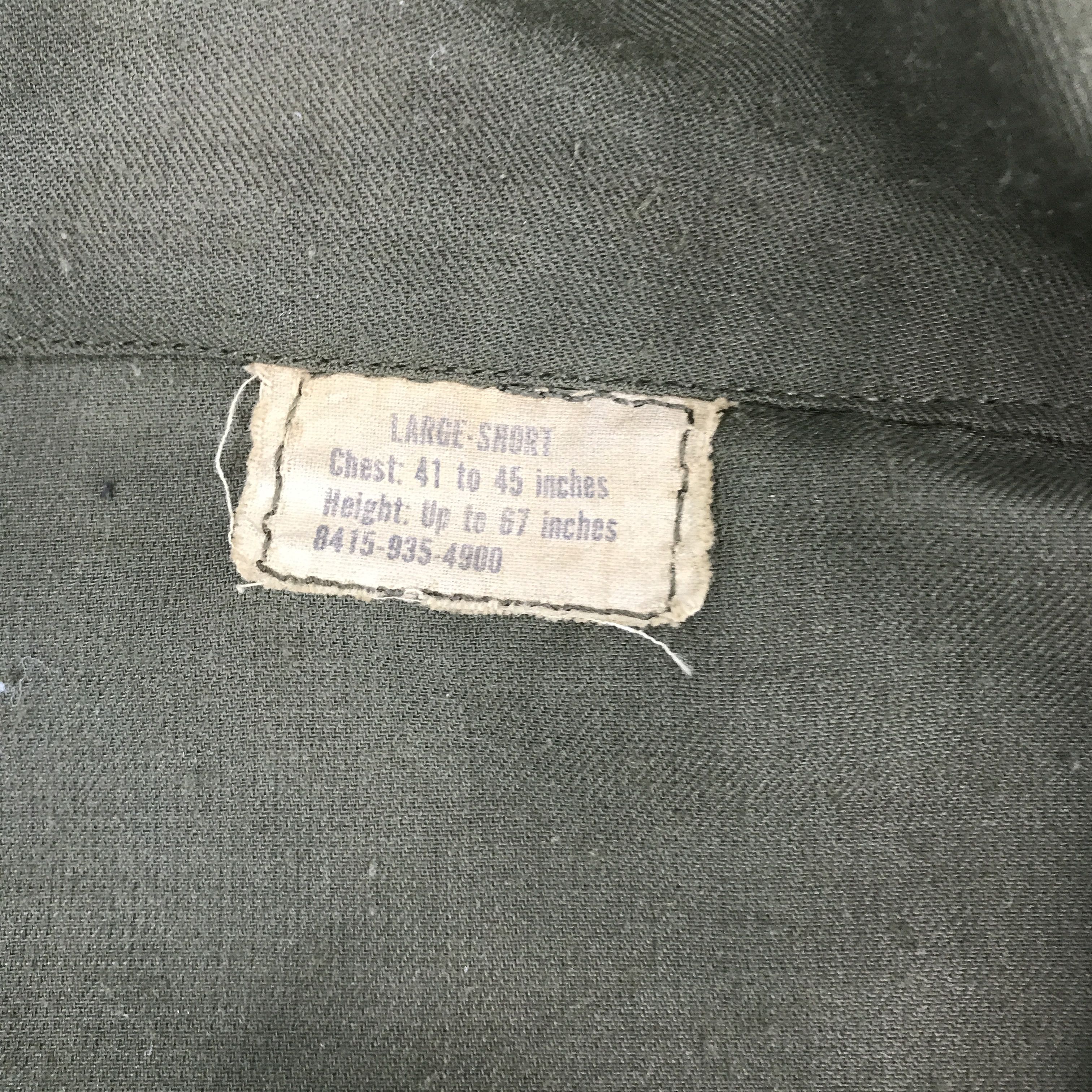 Vintage VTG US ARMY MILITARY ZIPPER DSA-100 JACKET Size US L / EU 52-54 / 3 - 9 Thumbnail