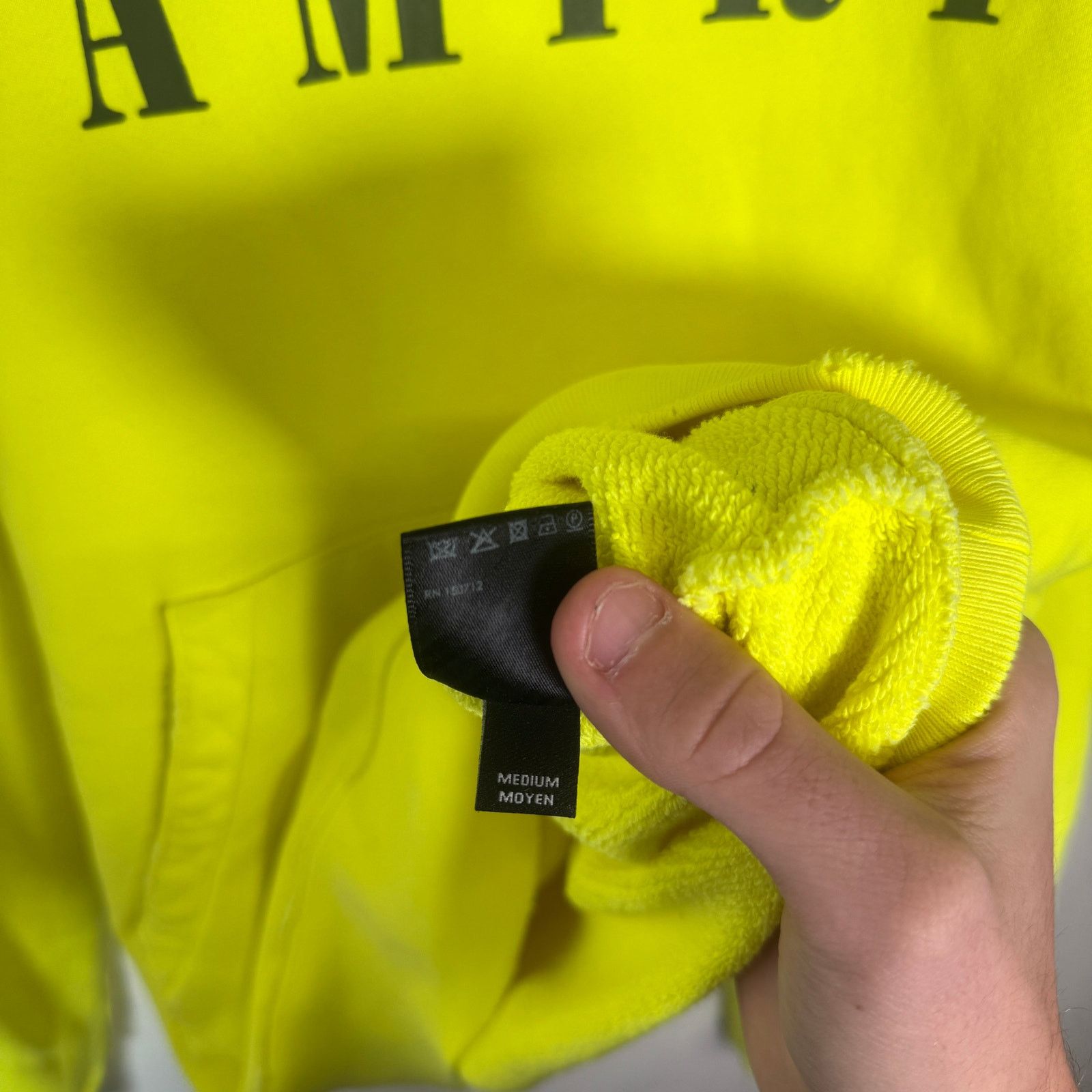 Amiri Amiri Neon Yellow Core Logo Hoodie Size M Size US L / EU 52-54 / 3 - 4 Thumbnail