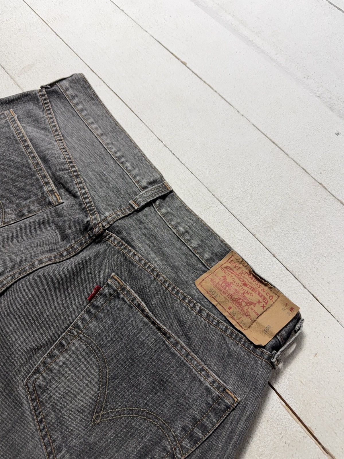 Levi's 00s Levi’s 501 Original Grey Jeans Button Fly Made in Mexico Size US 36 / EU 52 - 18 Thumbnail