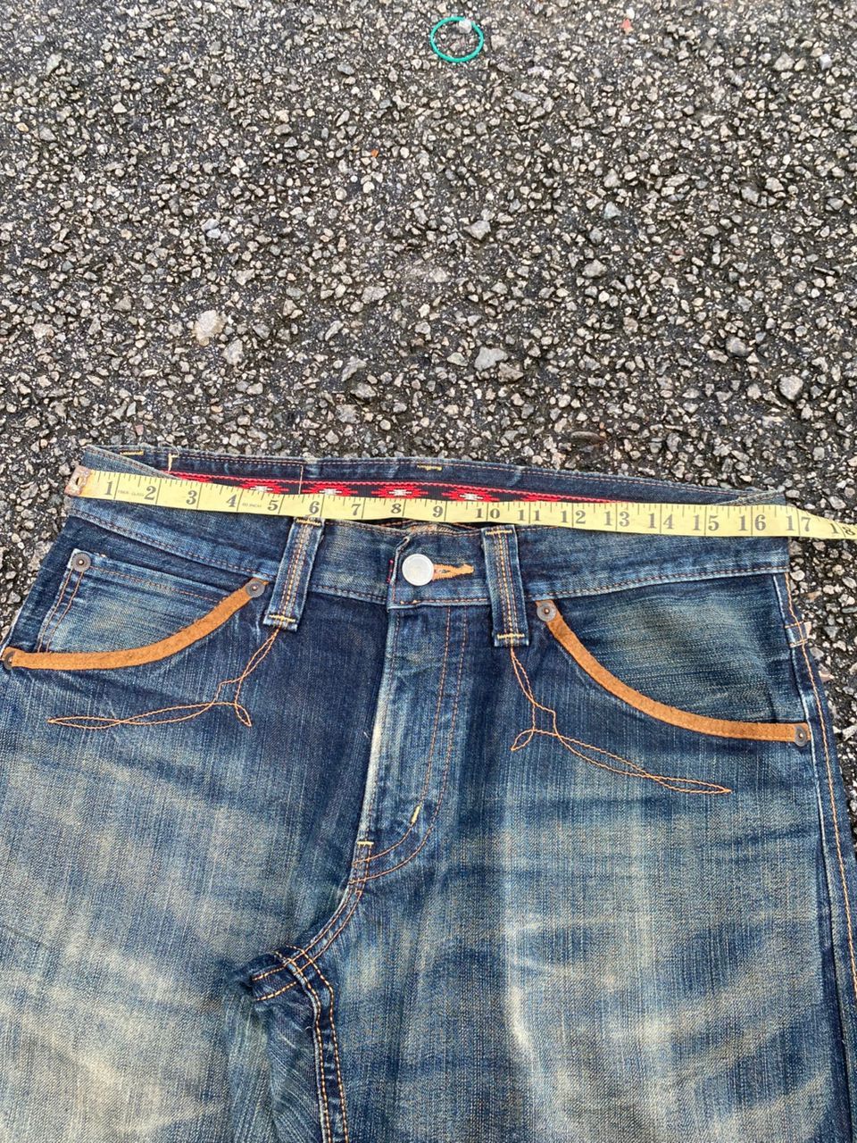 Edwin 💥Flare💥EDWIN EXCLUSIVE VINTAGE DISTRESSED DENIM Size US 33 - 8 Thumbnail