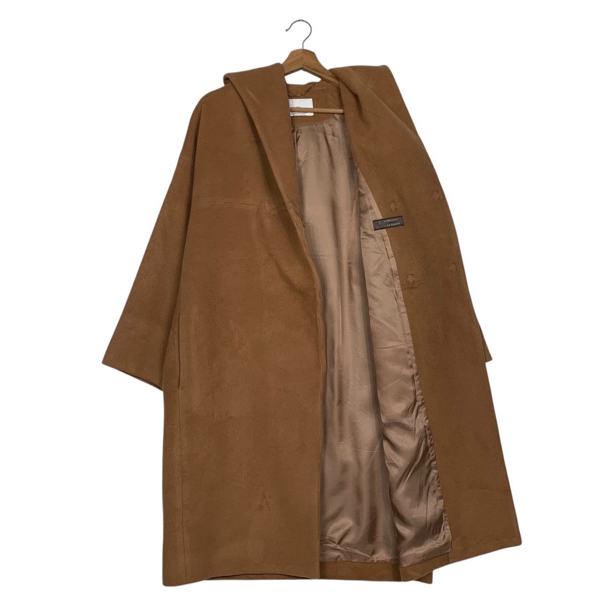 Japanese Brand Ined Inspired By Yohji Yamamoto Wool Hooded Overcoat Size M / US 6-8 / IT 42-44 - 11 Thumbnail