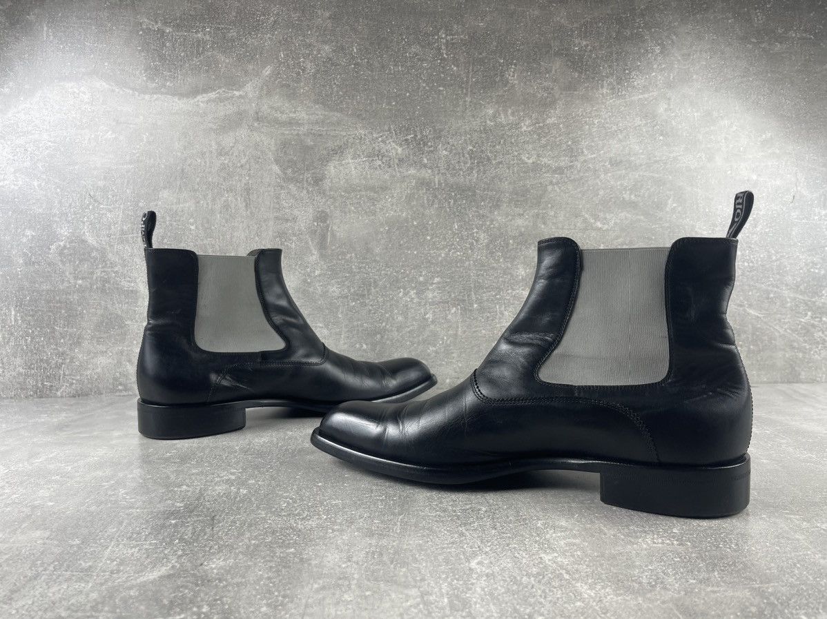 Emporio Armani Emporio Armani Avant Garde Chelsea Boots Black Leather Size US 10 / EU 43 - 4 Thumbnail