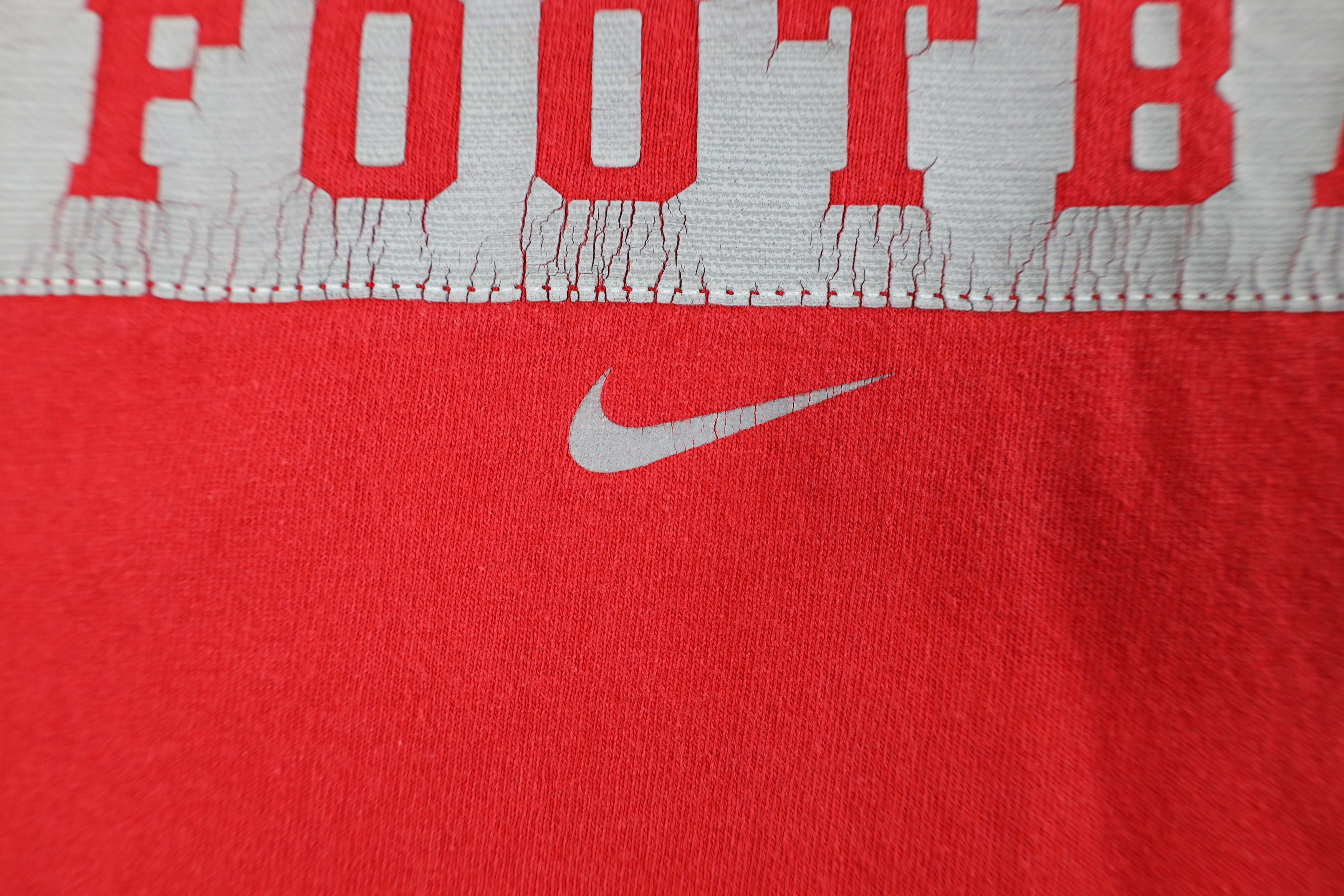 Nike Vintage Nike Swoosh Ohio State University Football T-Shirt Size US L / EU 52-54 / 3 - 5 Thumbnail