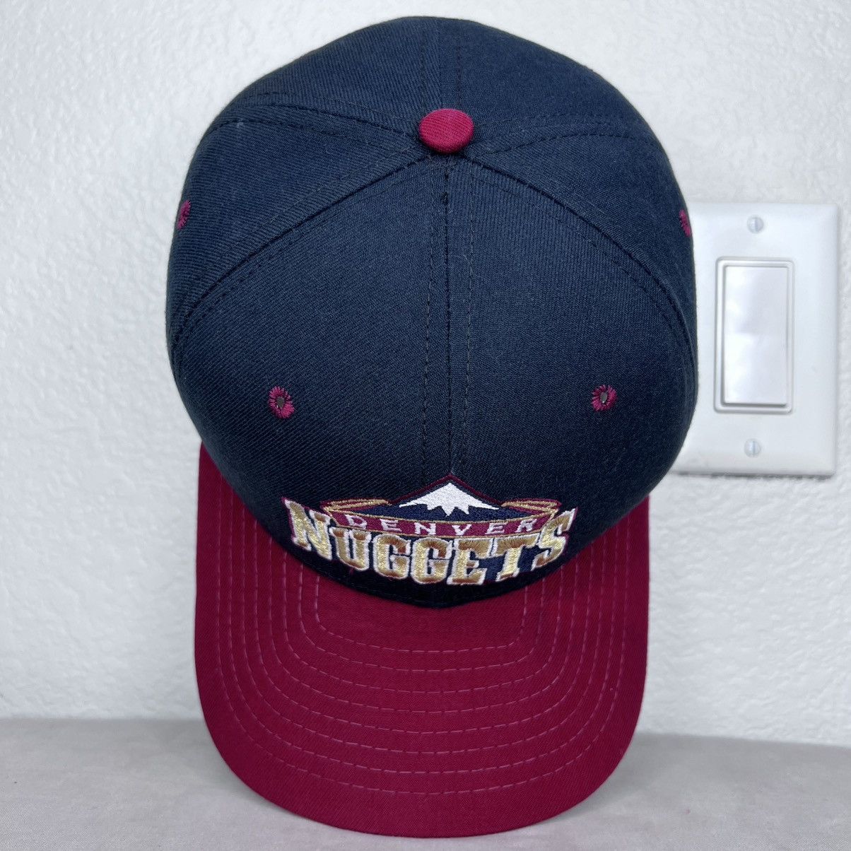 New Era Vintage 1990s NBA Denver Nuggets New Era Plain Logo Snapback Size ONE SIZE - 7 Thumbnail