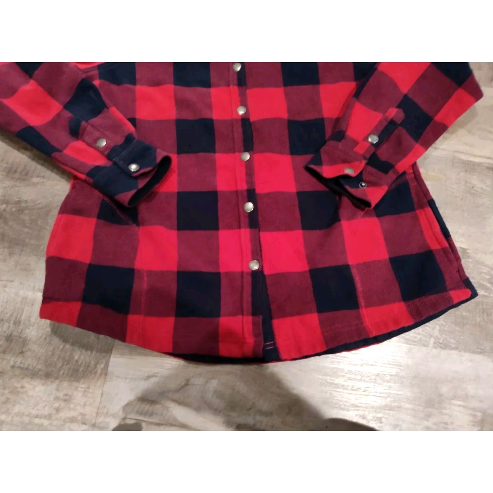 Orvis Orvis Women’s Large Plaid Flannel Shacket Lined Shirt Jacket Shacket Snap Front Size L / US 10 / IT 46 - 5 Thumbnail