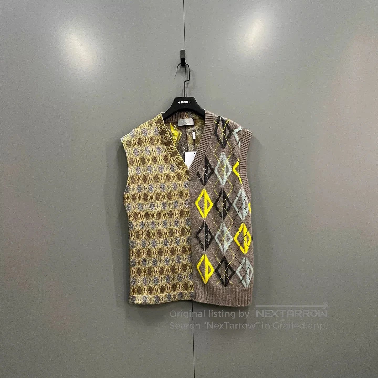 Dior dior knitted vest with diamond pattern. Size US XS / EU 42 / 0 - 1 Thumbnail