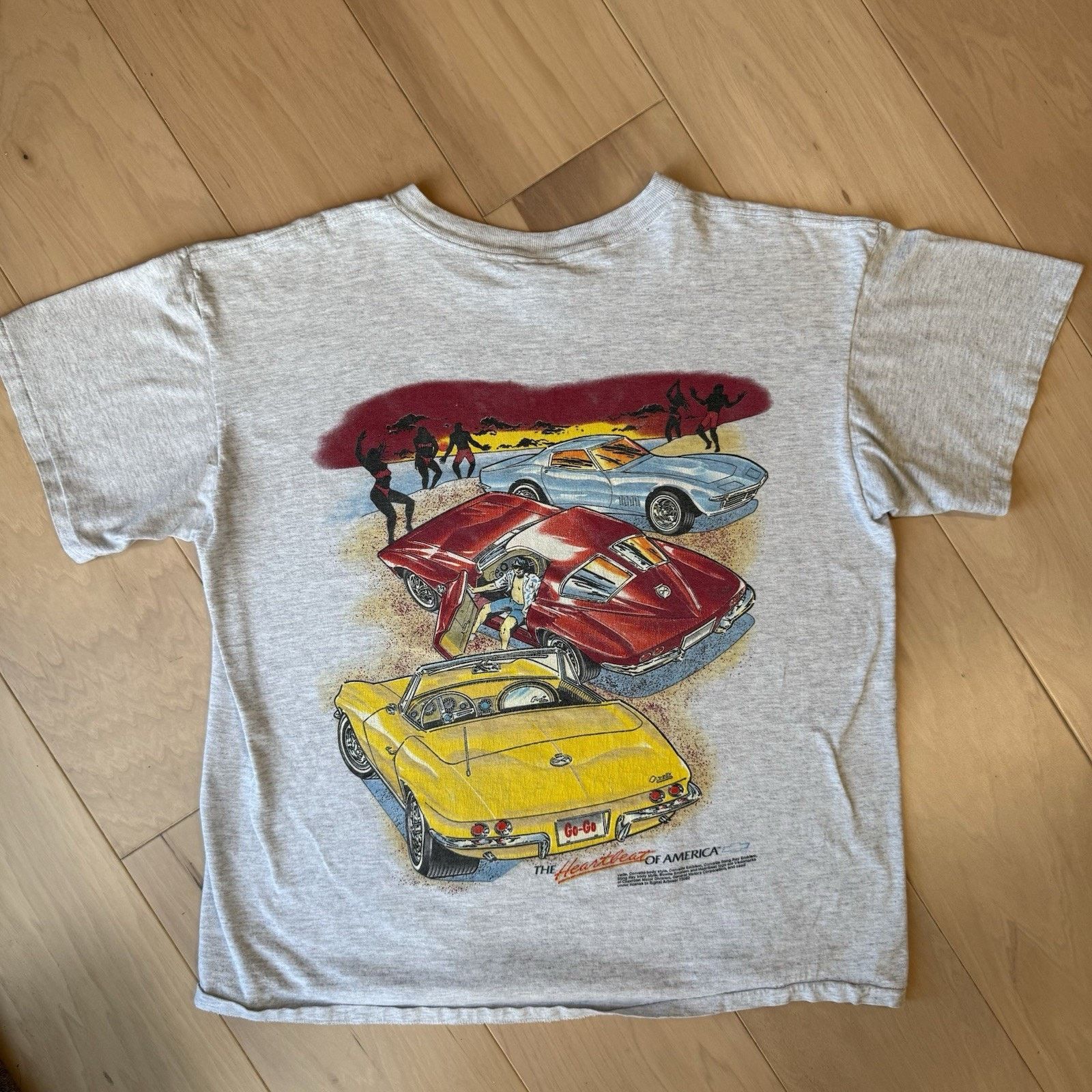 Vintage Vintage Chevrolet Corvette Shirt XL Gray 90s Made USA SSI Size US XL / EU 56 / 4 - 6 Thumbnail