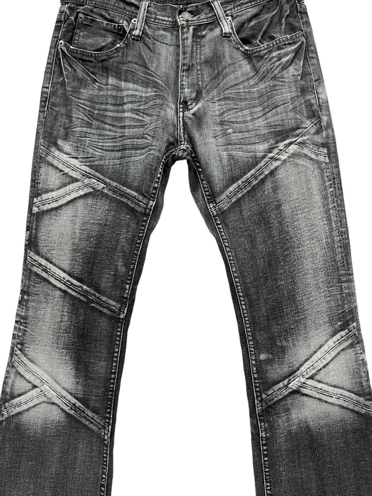 Pro Edge BLACK PUNK FLARE🔥Vintage EDGE X RUPERT Black Spliced Denim Size US 31 - 8 Thumbnail
