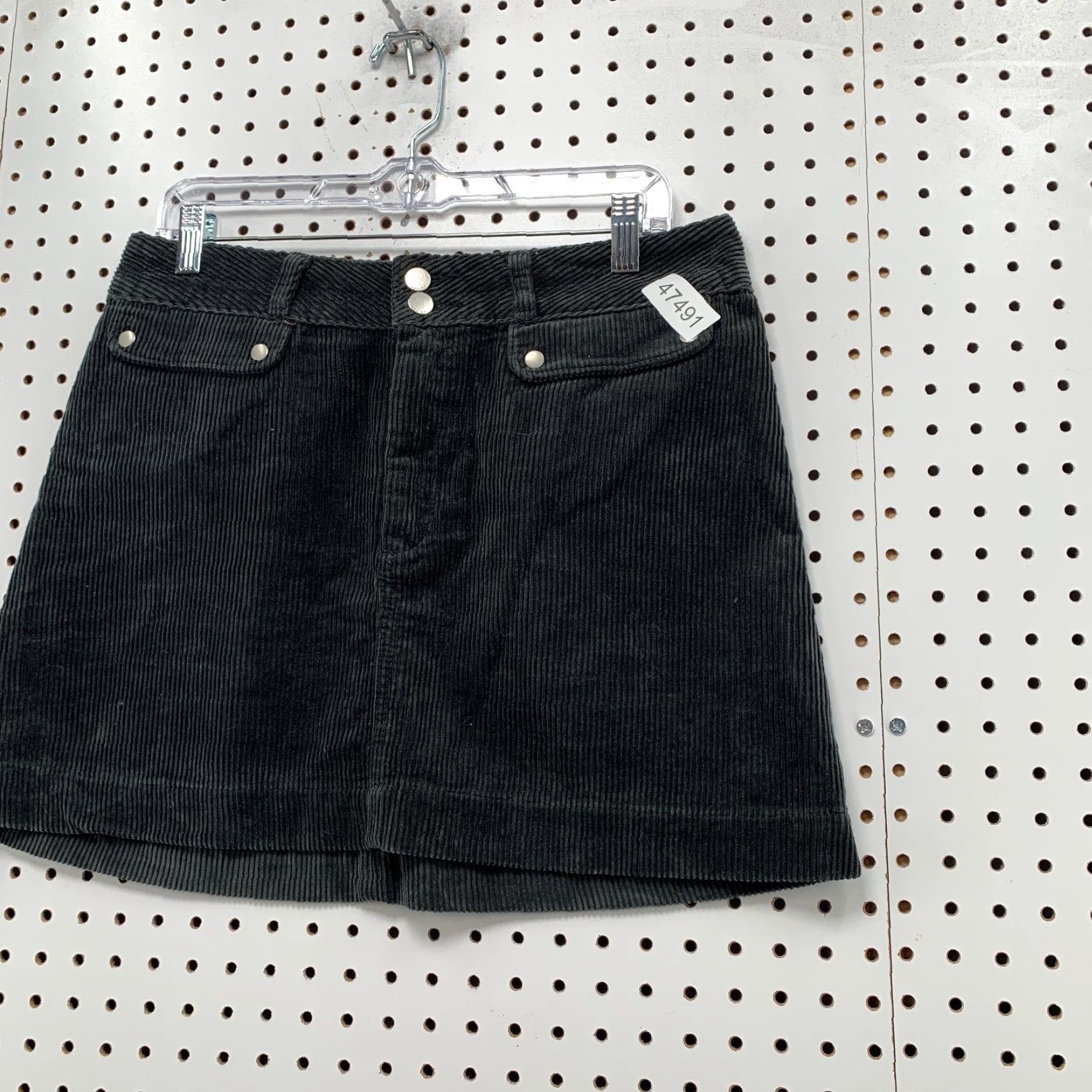 Abercrombie & Fitch Abercrombie & Fitch Corduroy A-Line Skirt Womens 10 Black 100% Cotton 32x16 Shrt Casual Women Size 32" / US 10 / IT 46 - 5 Thumbnail