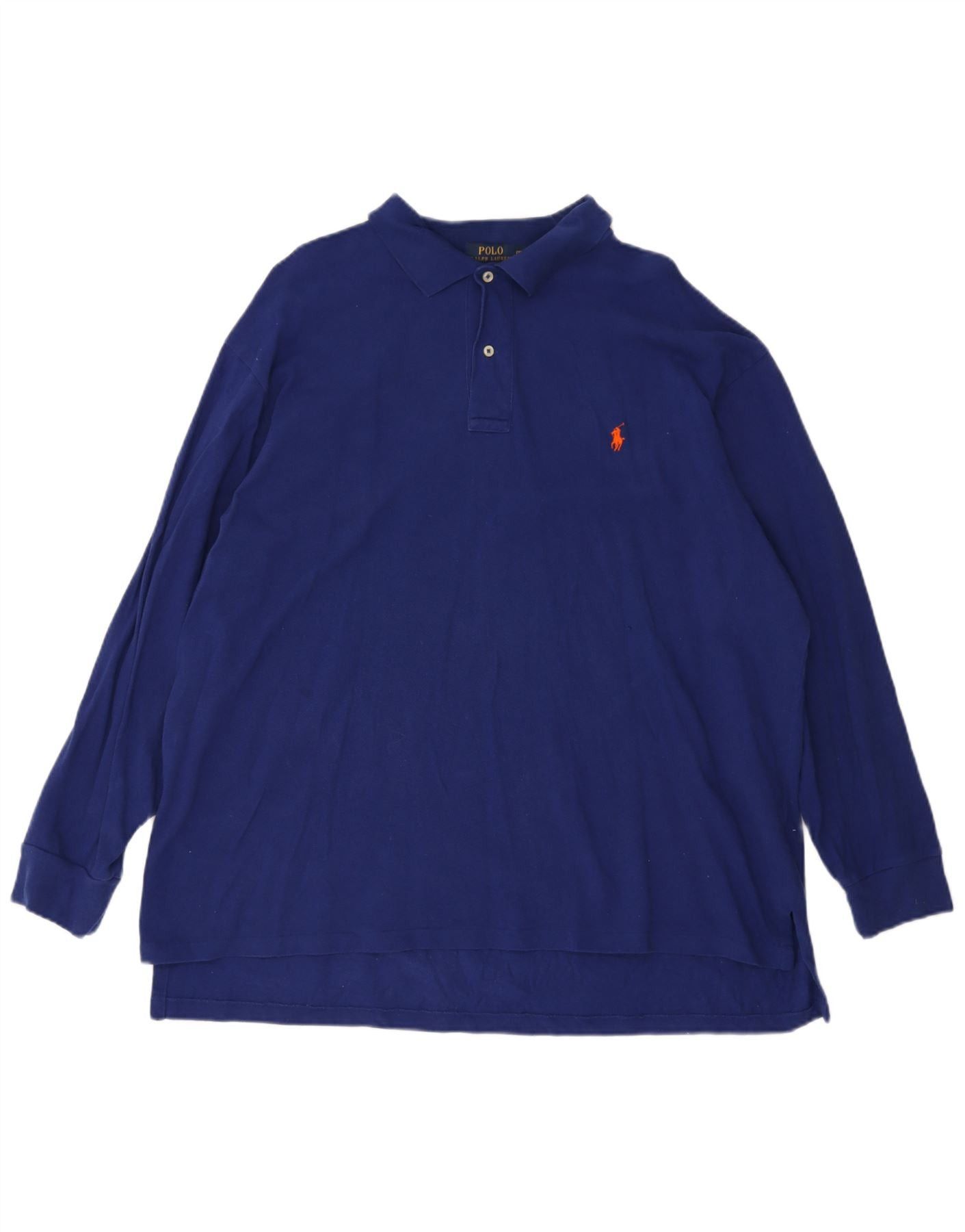 Ralph Lauren Mens Long Sleeve Polo Shirt 2XL Blue Cotton Size US XL / EU 56 / 4 - 1 Thumbnail