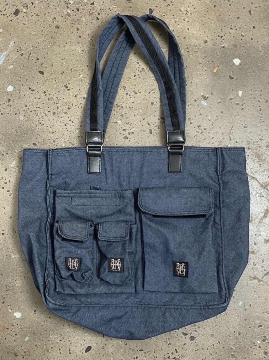 Jean Paul Gaultier Jean Paul Gaultier Utility Denim Tote Bag Multi Pocket Size ONE SIZE - 1 Thumbnail