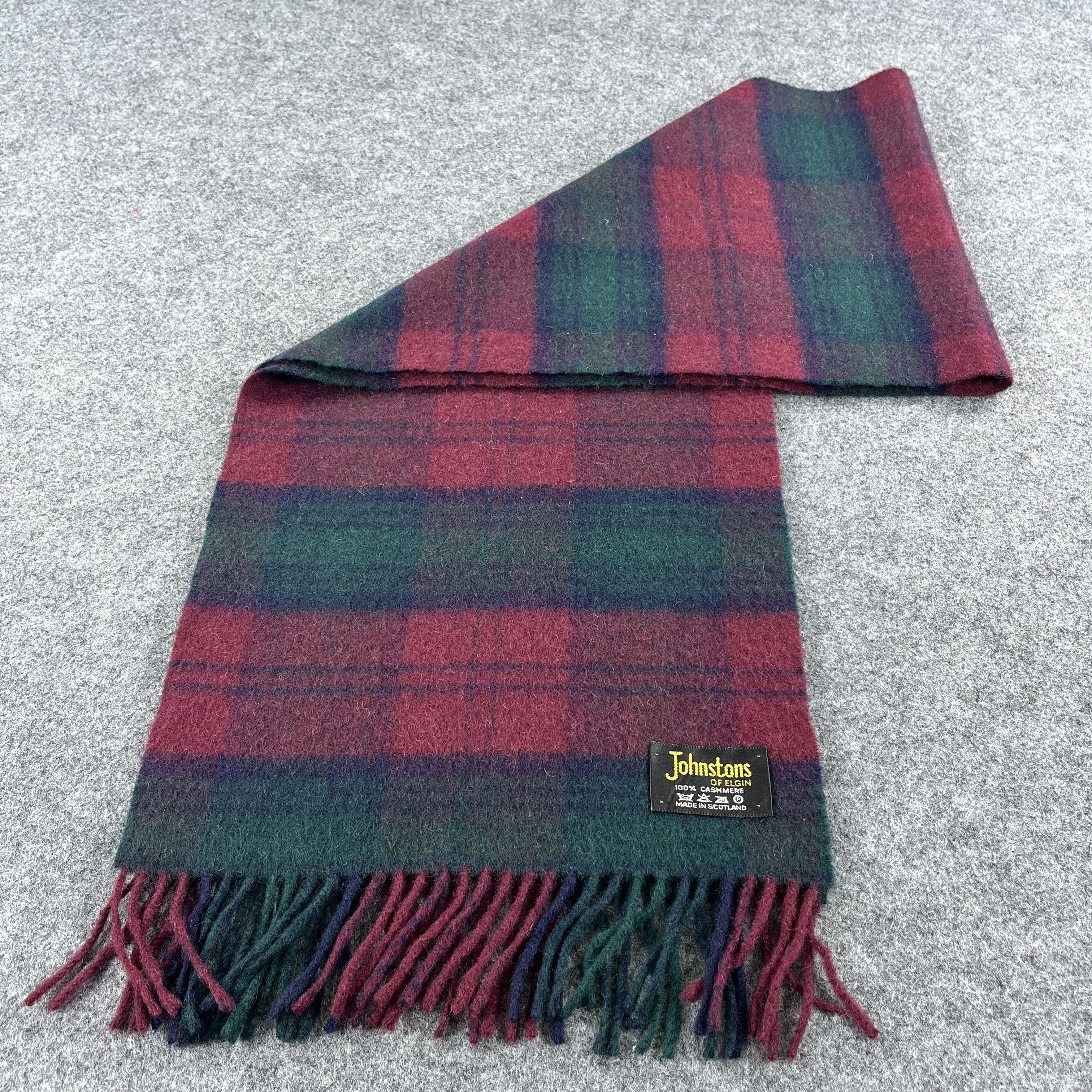Johnstons Of Elgin × Vintage Johnstons Of Elgin Scarf / Muffler / Neckwear T1240 Size ONE SIZE - 2 Thumbnail