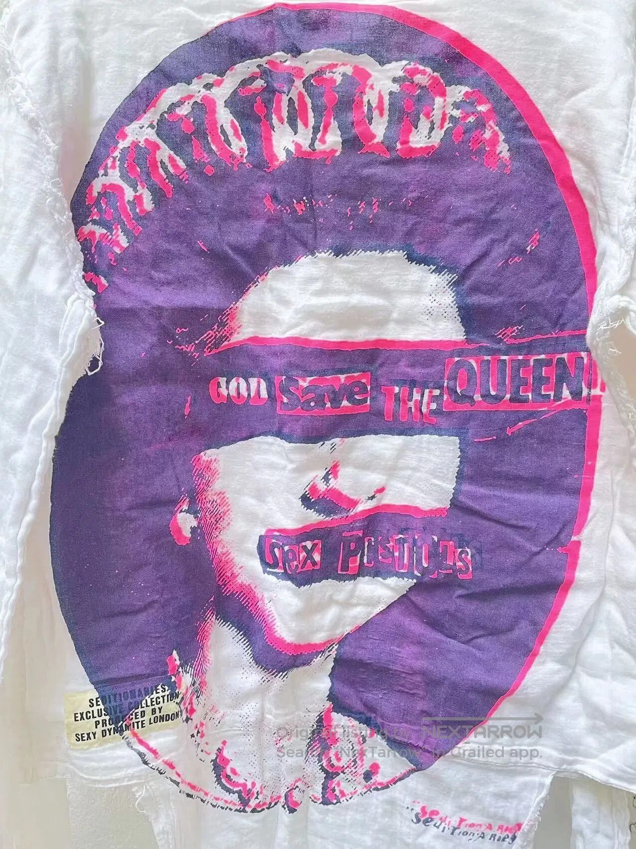 Seditionaries Punk-Inspired Sheer Top with Graphic Print. Size M / US 6-8 / IT 42-44 - 3 Thumbnail
