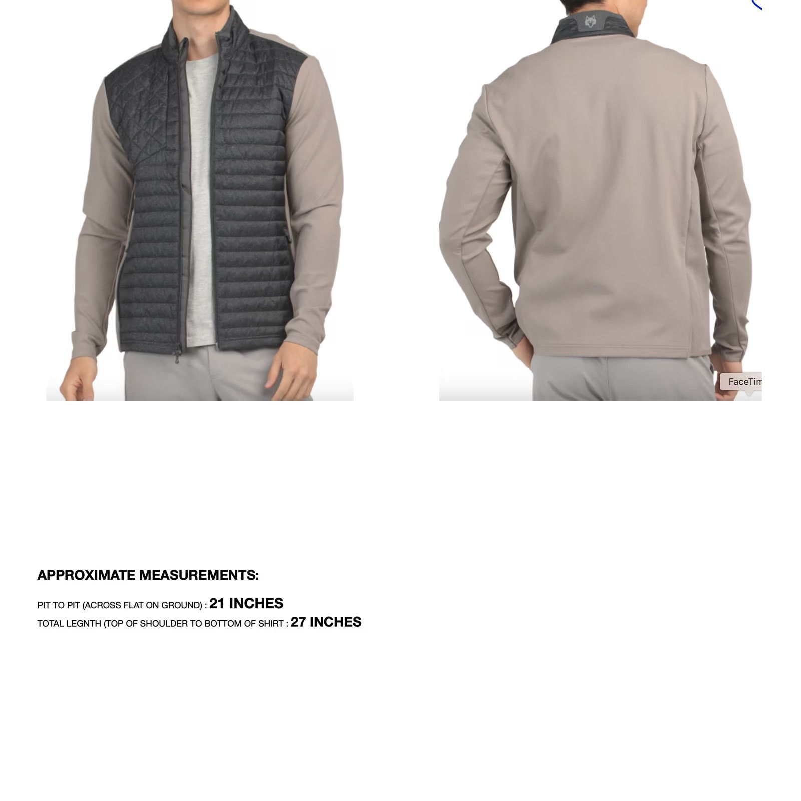 Greyson Yukon Hybrid Jacket Full Zip Mens M Gray Heather Primaloft Golf Jacket main image 0