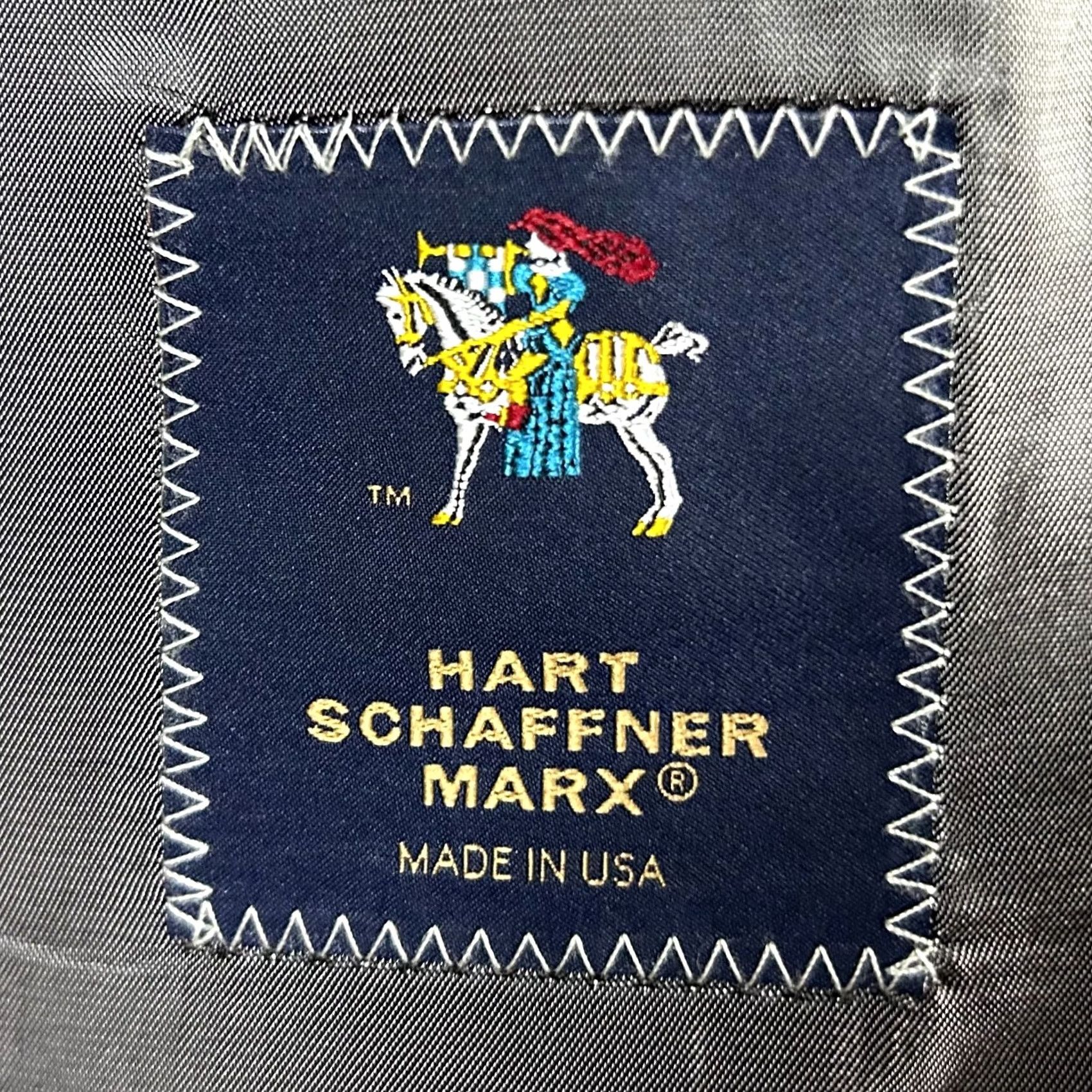 Hart Schaffner Marx Hart Schaffner Marx 48R Sport Coat Wool Blend Dark Gray Two Button Double Vented Jacket Mens Regular Size 48 Size US XS / EU 42 / 0 - 3 Thumbnail