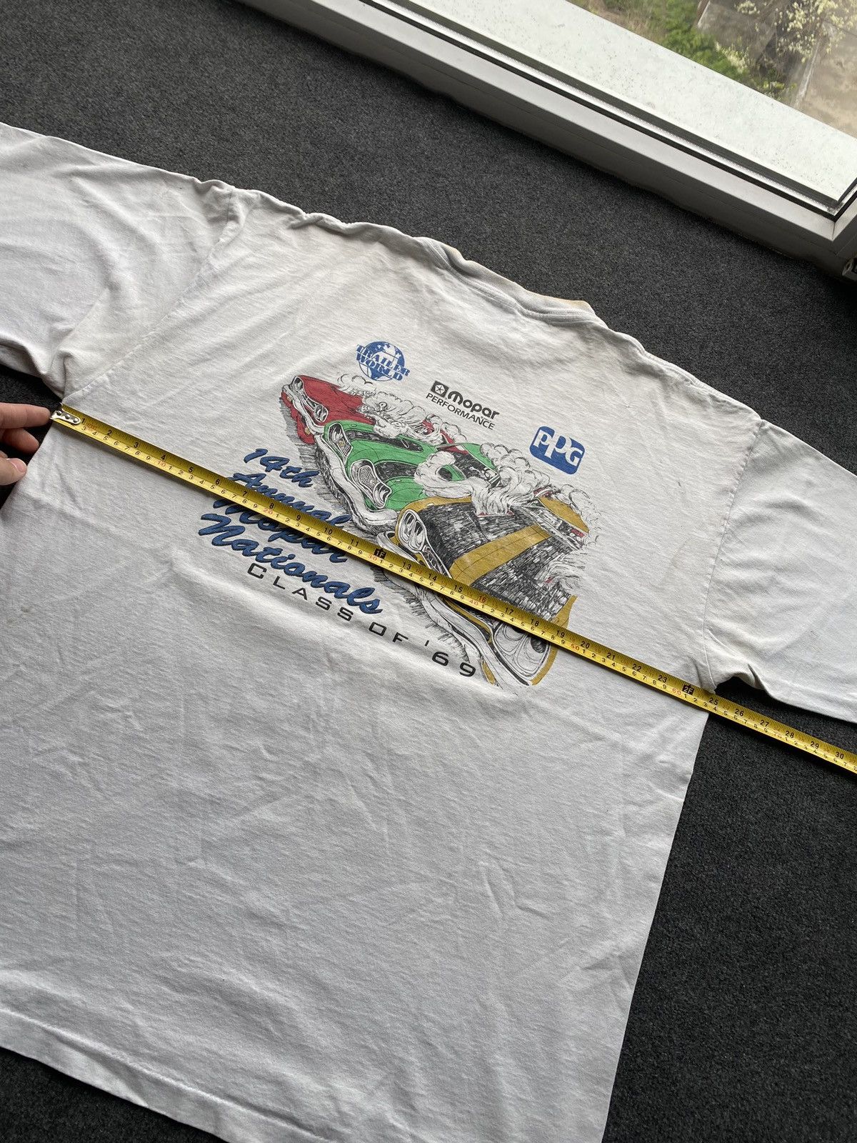 Band Tees 🔥1994 Mopar Raceway Park Cars White tee vintage mens Size US XXL / EU 58 / 5 - 4 Thumbnail