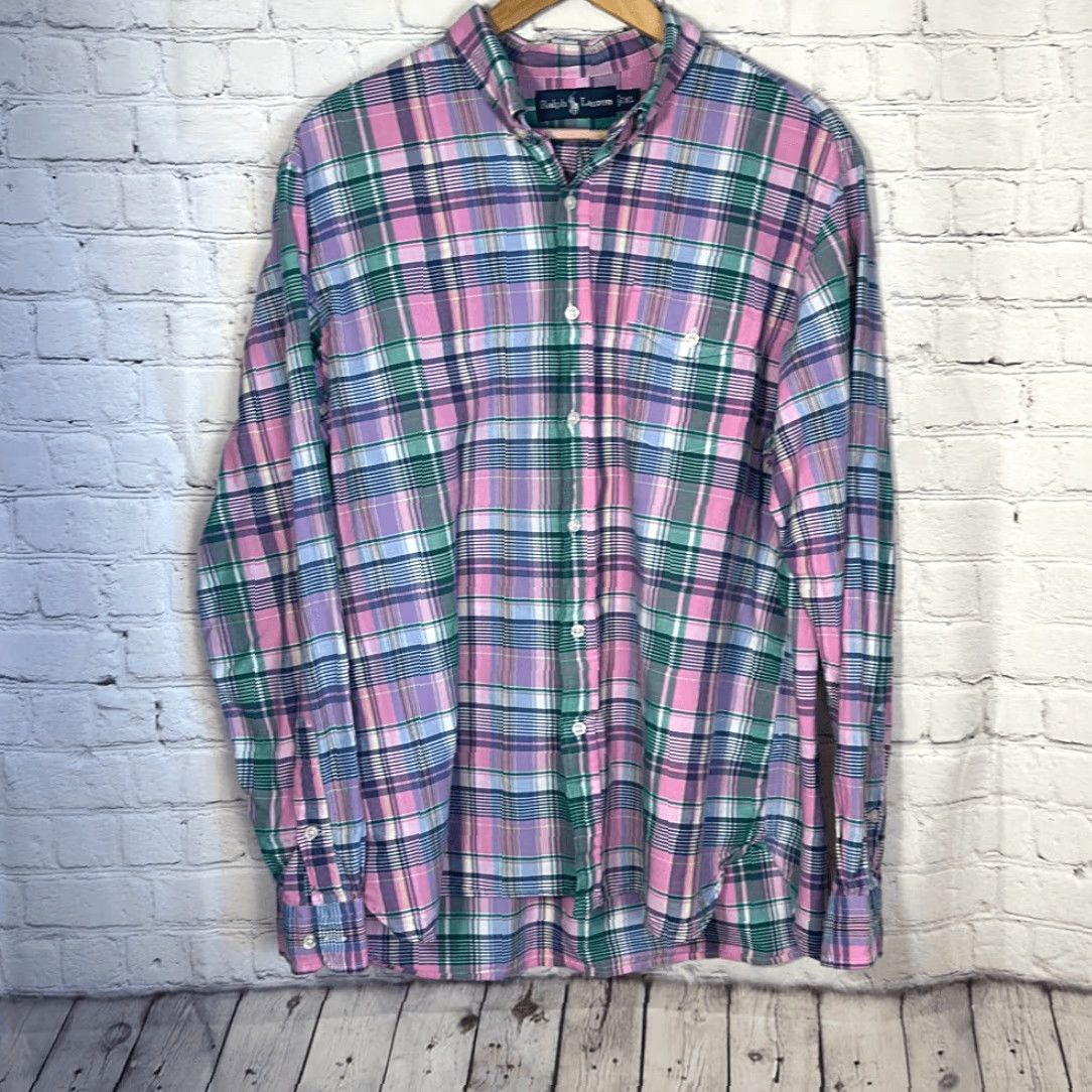Ralph Lauren Ralph Lauren Polo Shirt Multicolor 100% Cotton Shirt Casual XL Men Long Sleeve Button-Up Shirt Size US XL / EU 56 / 4 - 2 Thumbnail